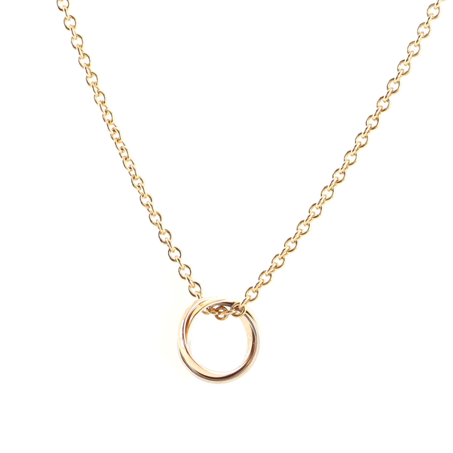 Trinity Pendant Necklace 18K Tricolor Gold