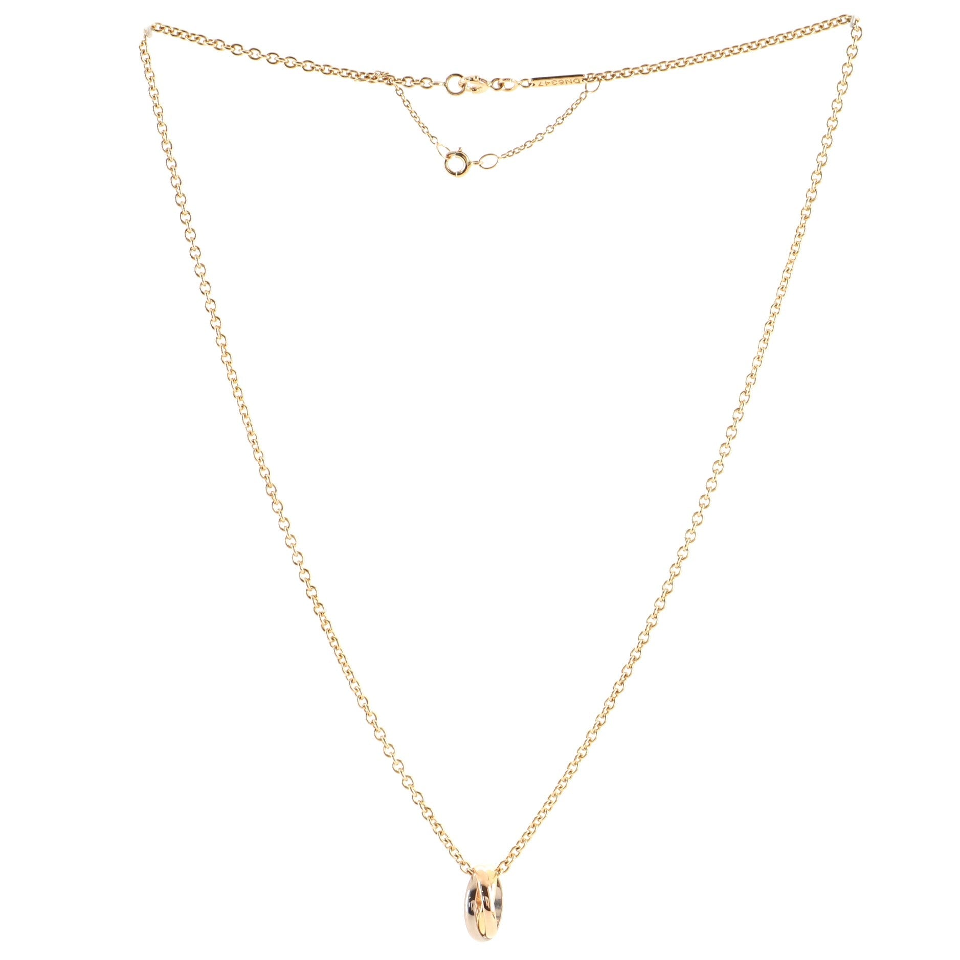 Trinity Pendant Necklace 18K Tricolor Gold