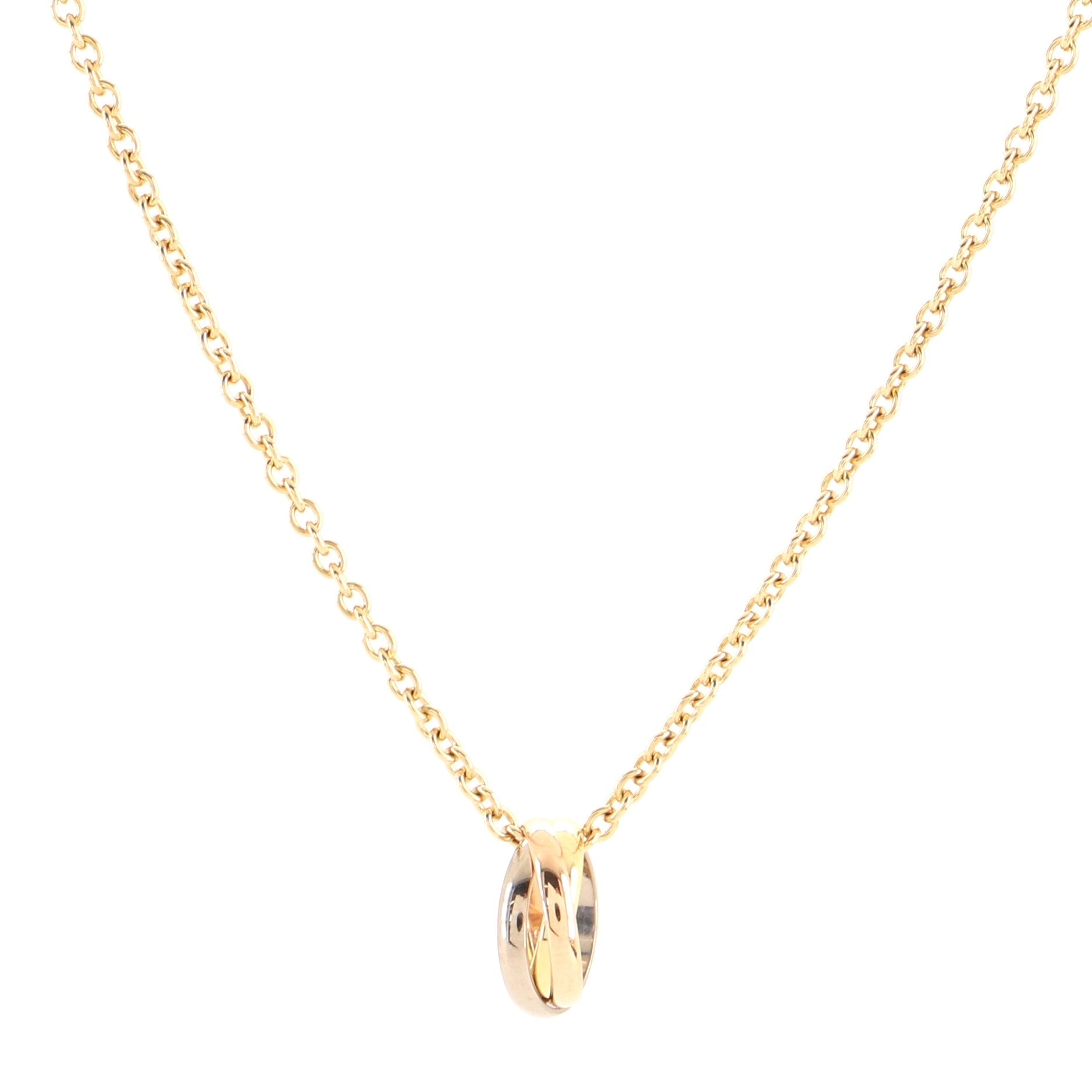 Trinity Pendant Necklace 18K Tricolor Gold
