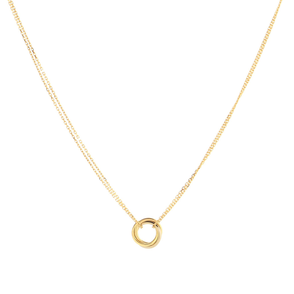 Baby Trinity Pendant Necklace 18K Tricolor Gold