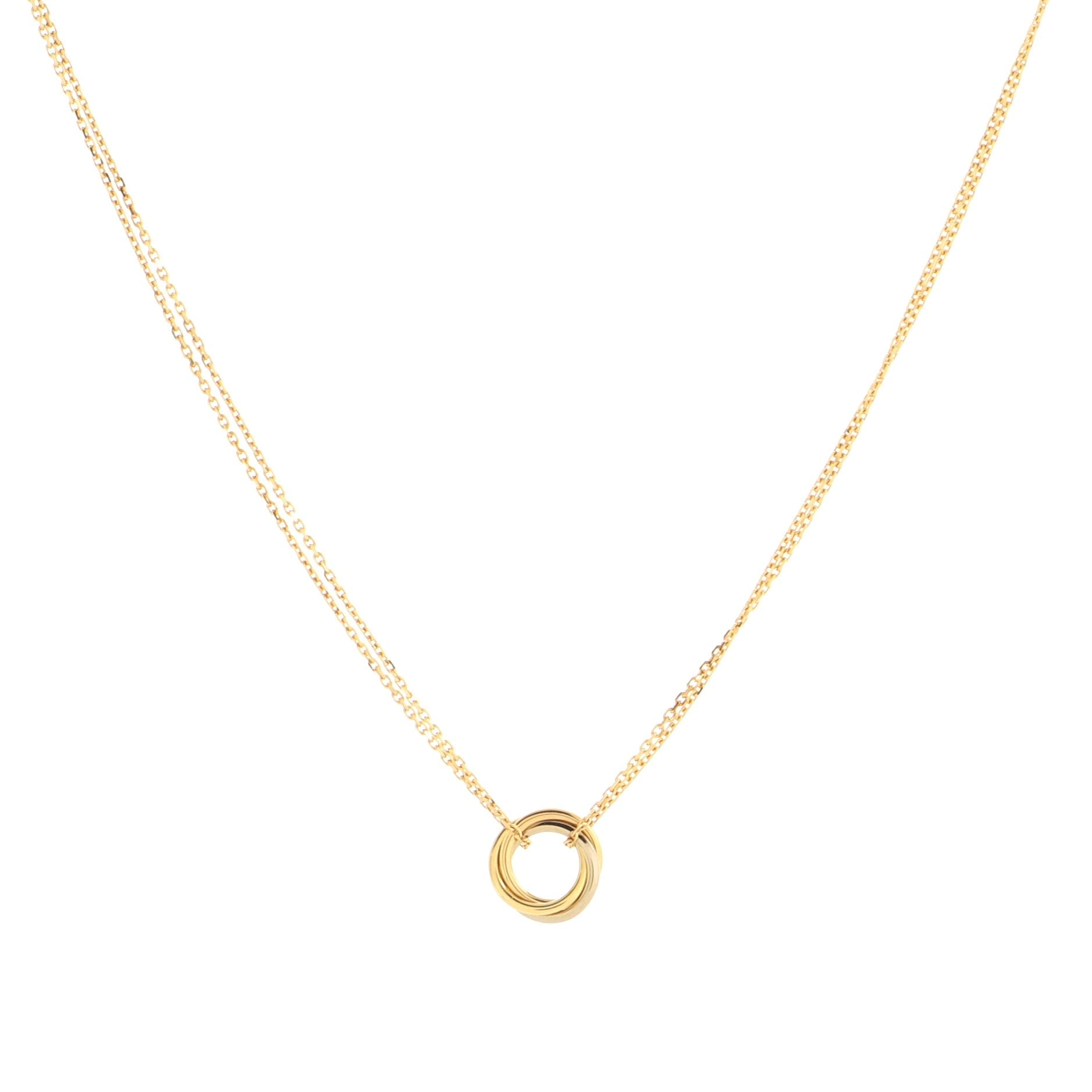 Baby Trinity Pendant Necklace 18K Tricolor Gold