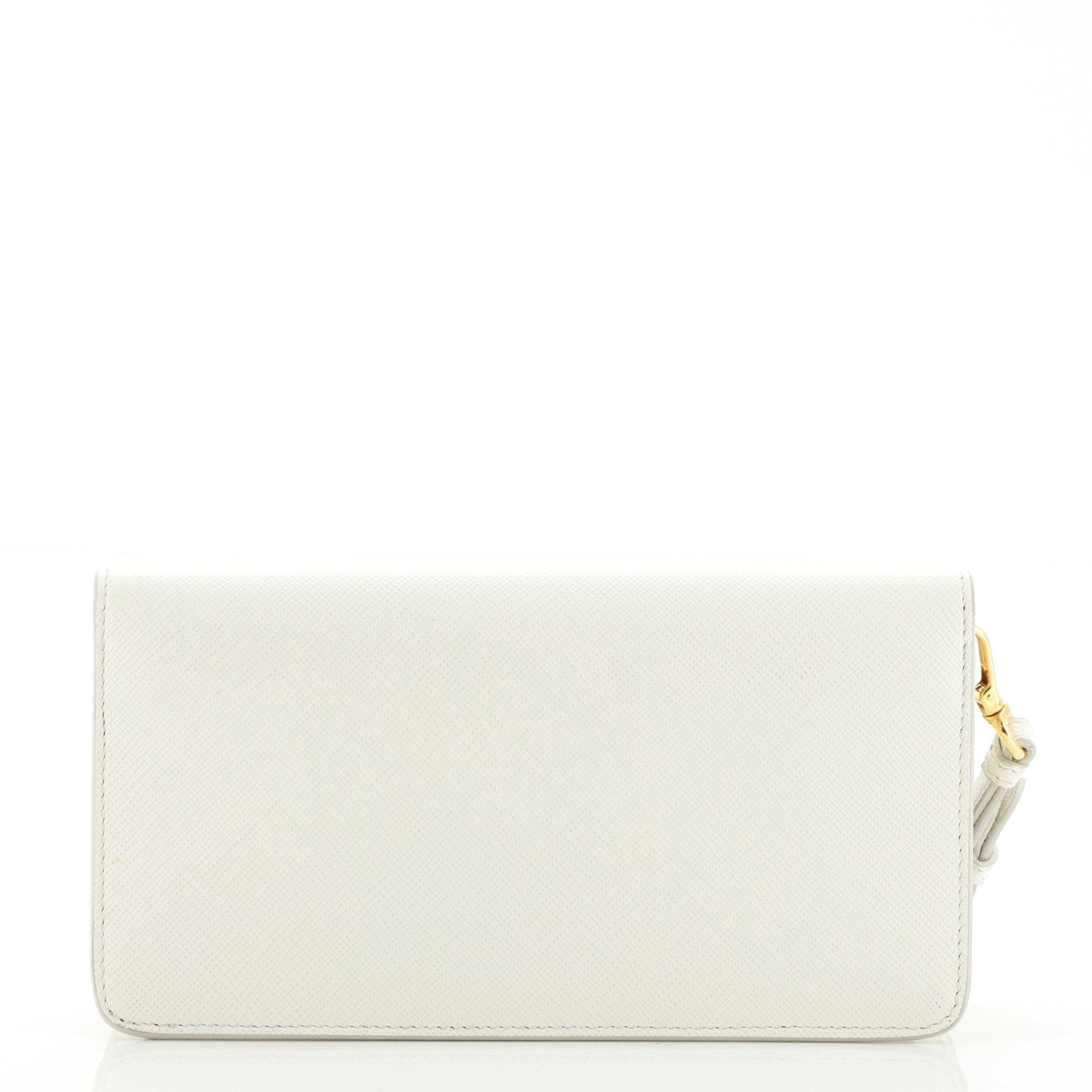 Monochrome Wristlet Wallet on Chain Saffiano Leather Mini