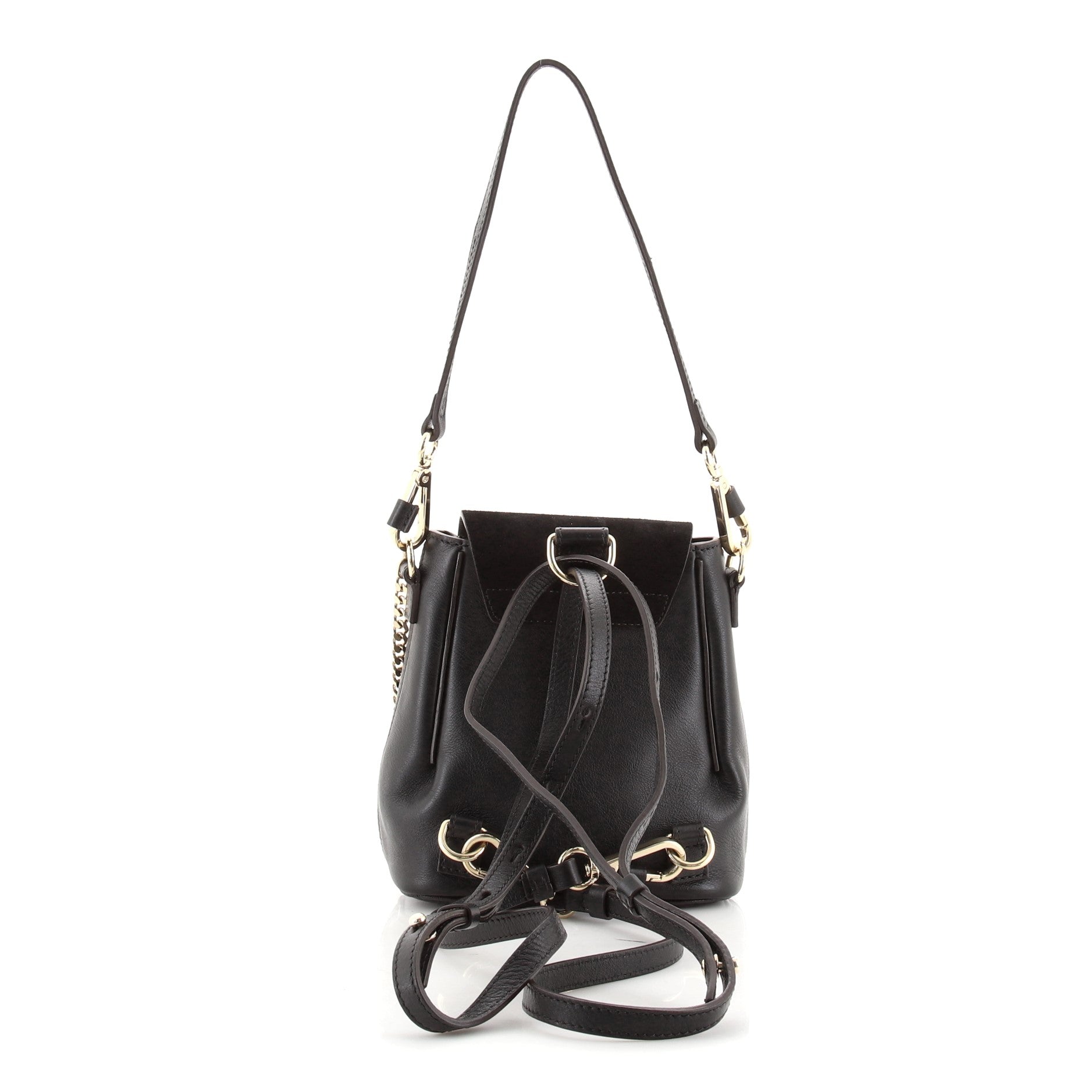 Faye Backpack Leather and Suede Mini