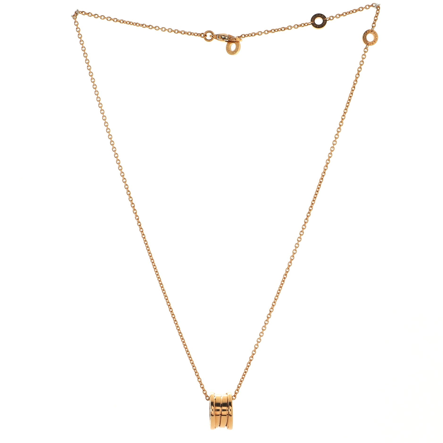 B.Zero1 Pendant Necklace 18K Rose Gold
