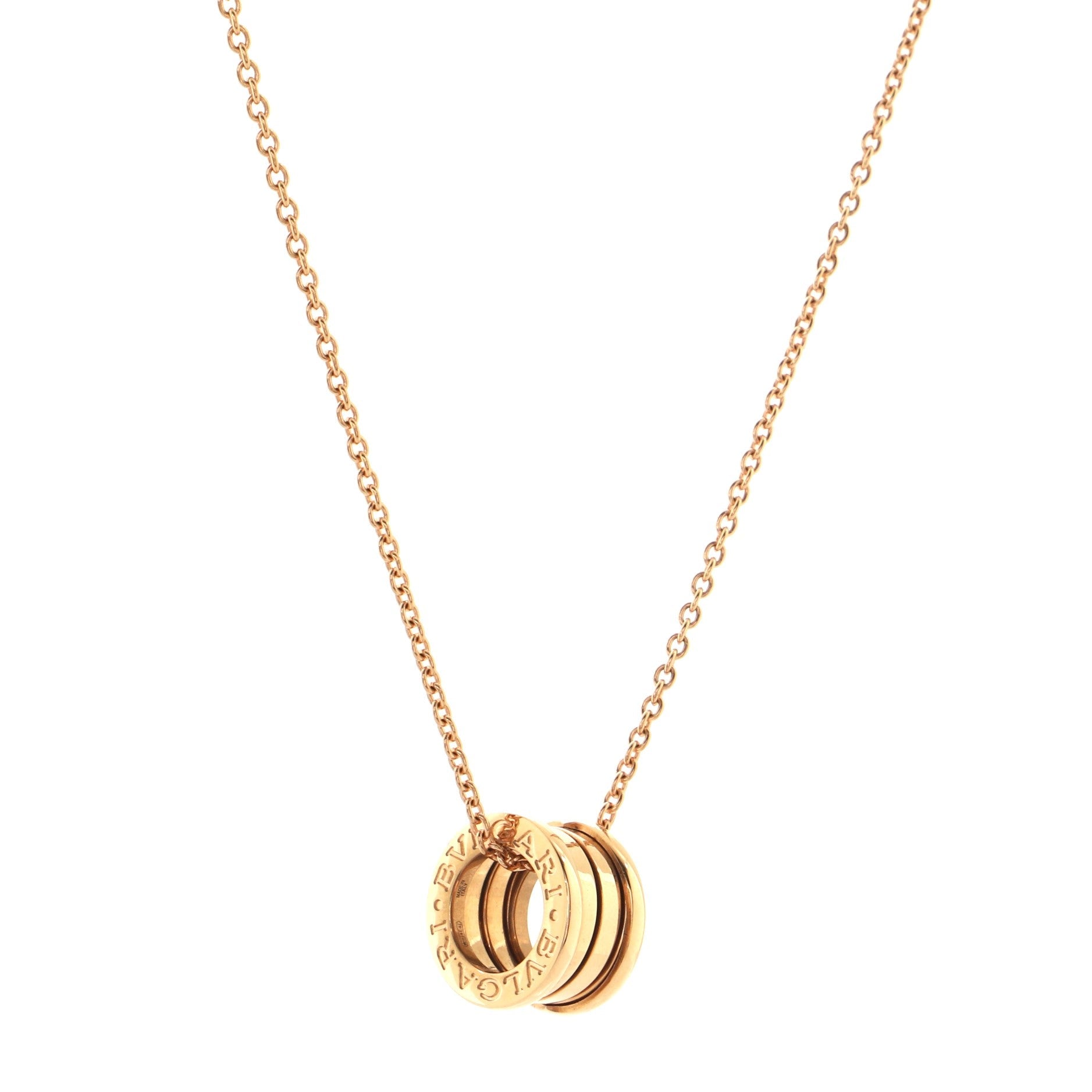 B.Zero1 Pendant Necklace 18K Rose Gold