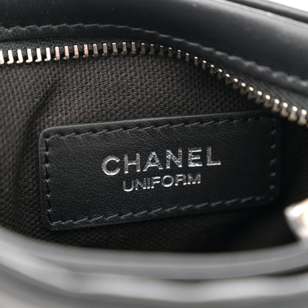 Lambskin Quilted Crossbody Bag Black