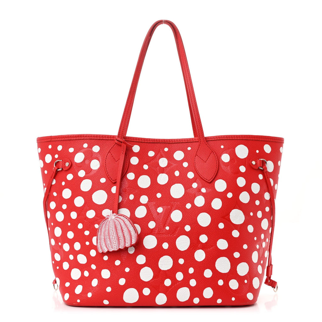 LV X YK Empreinte Infinity Dots Neverfull MM Rouge White