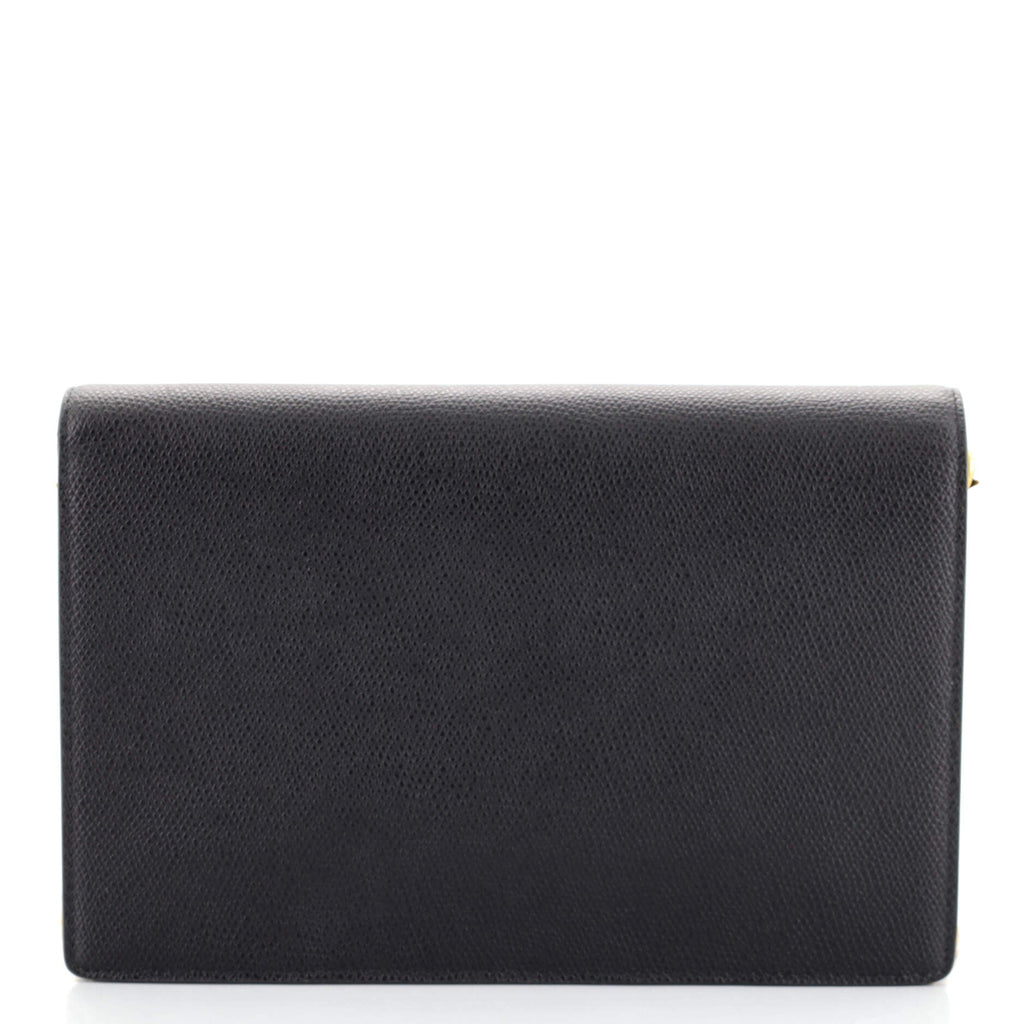 Saddle Chain Clutch Leather