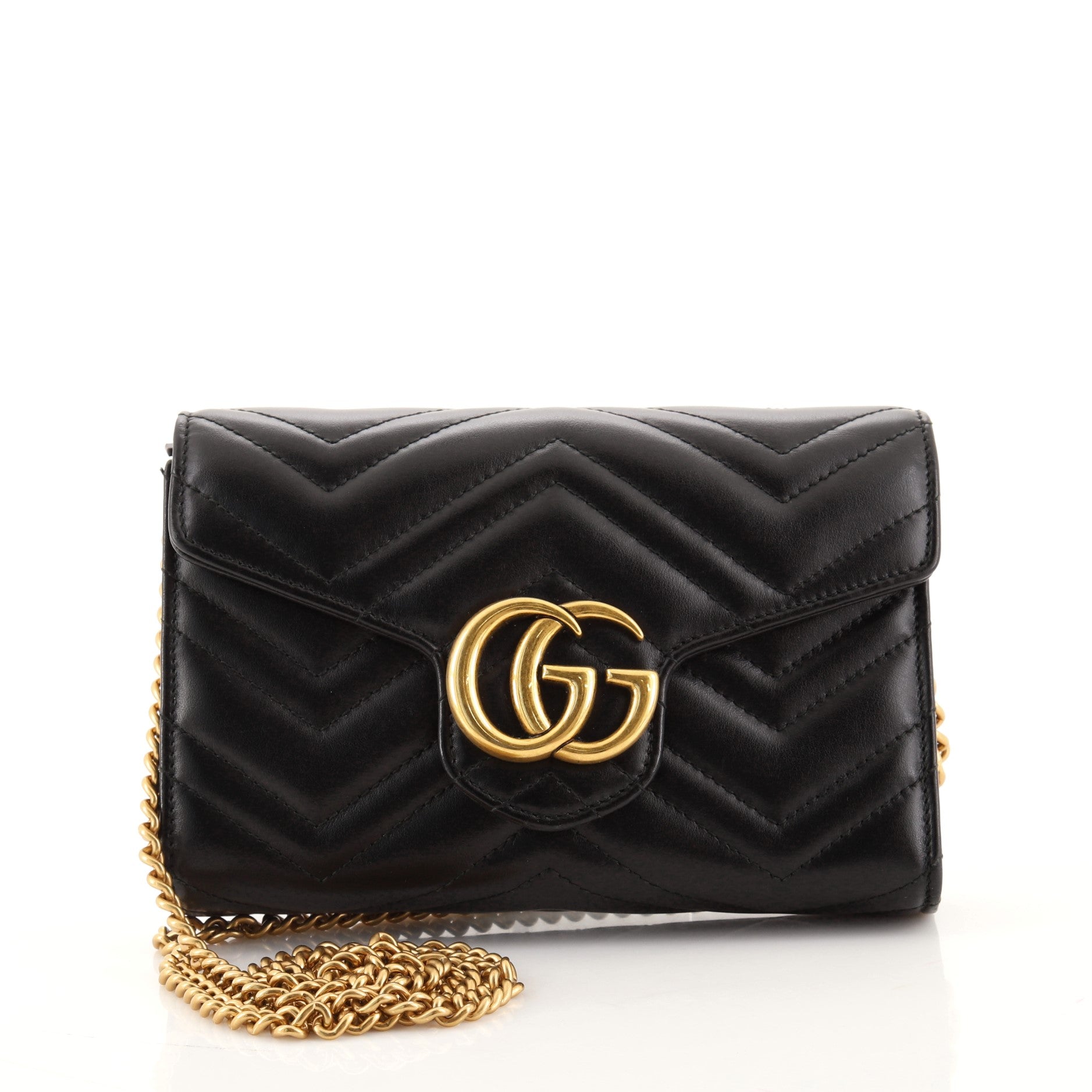 GG Marmont Chain Wallet Matelasse Leather Mini