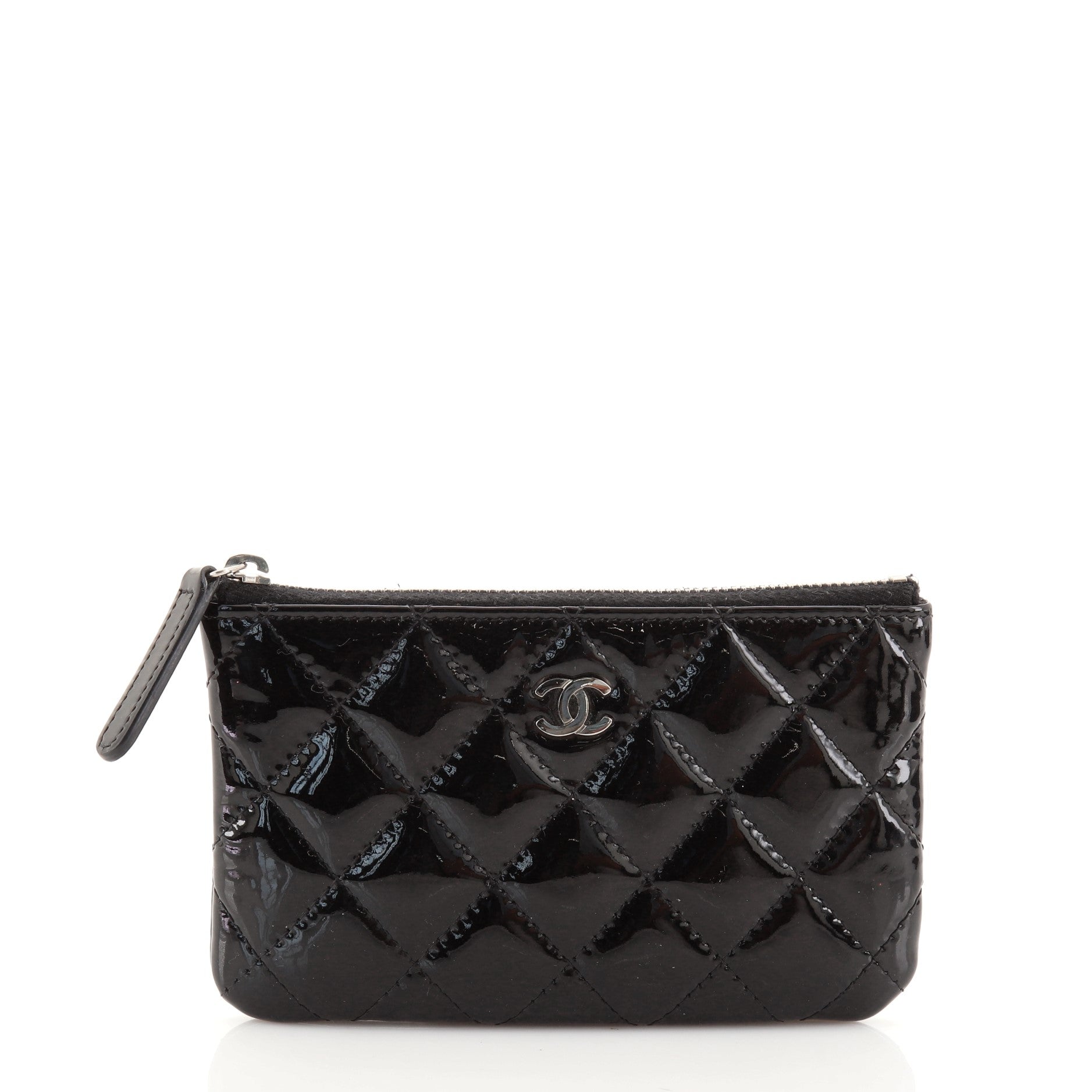 Classic O Case Pouch Quilted Patent Mini