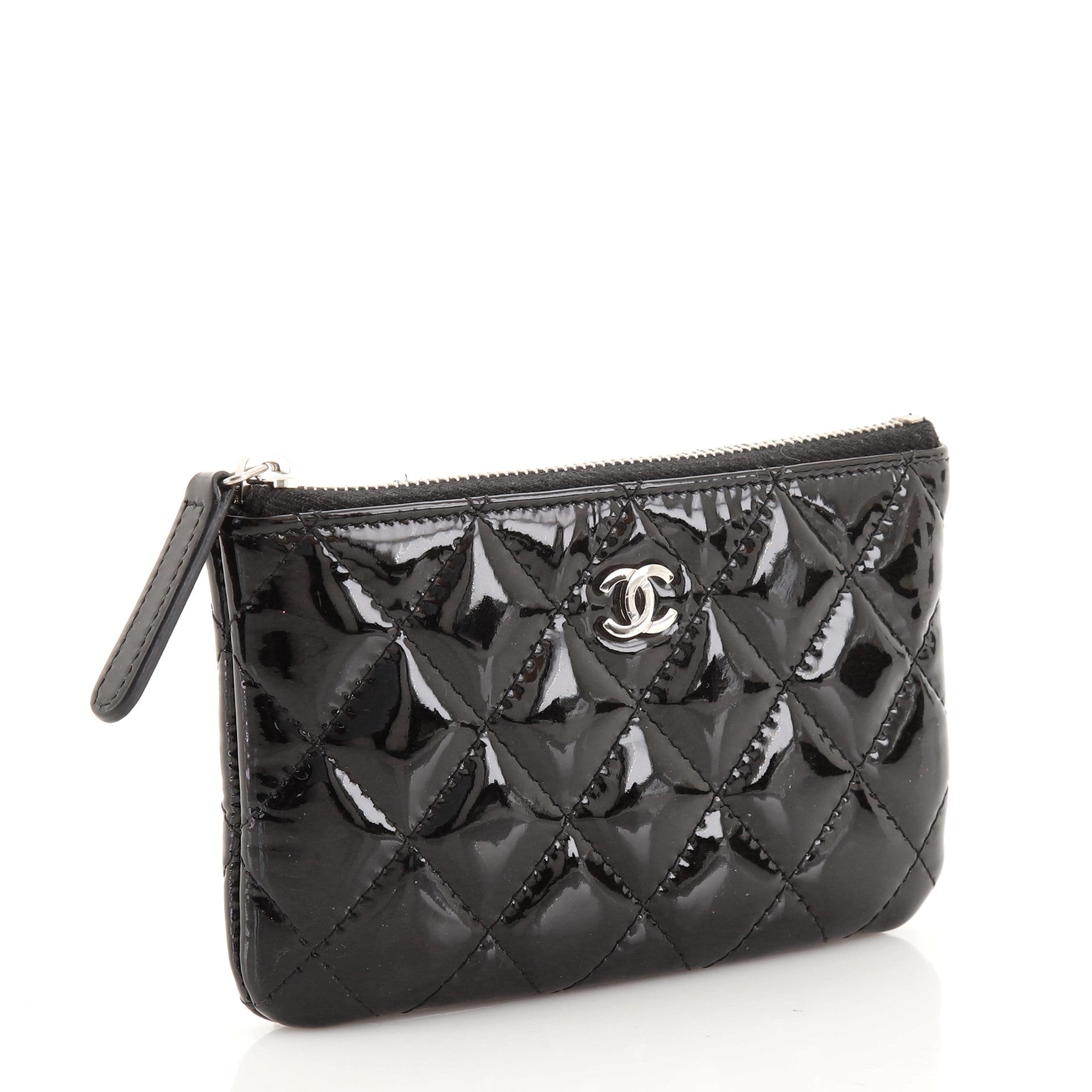 Classic O Case Pouch Quilted Patent Mini