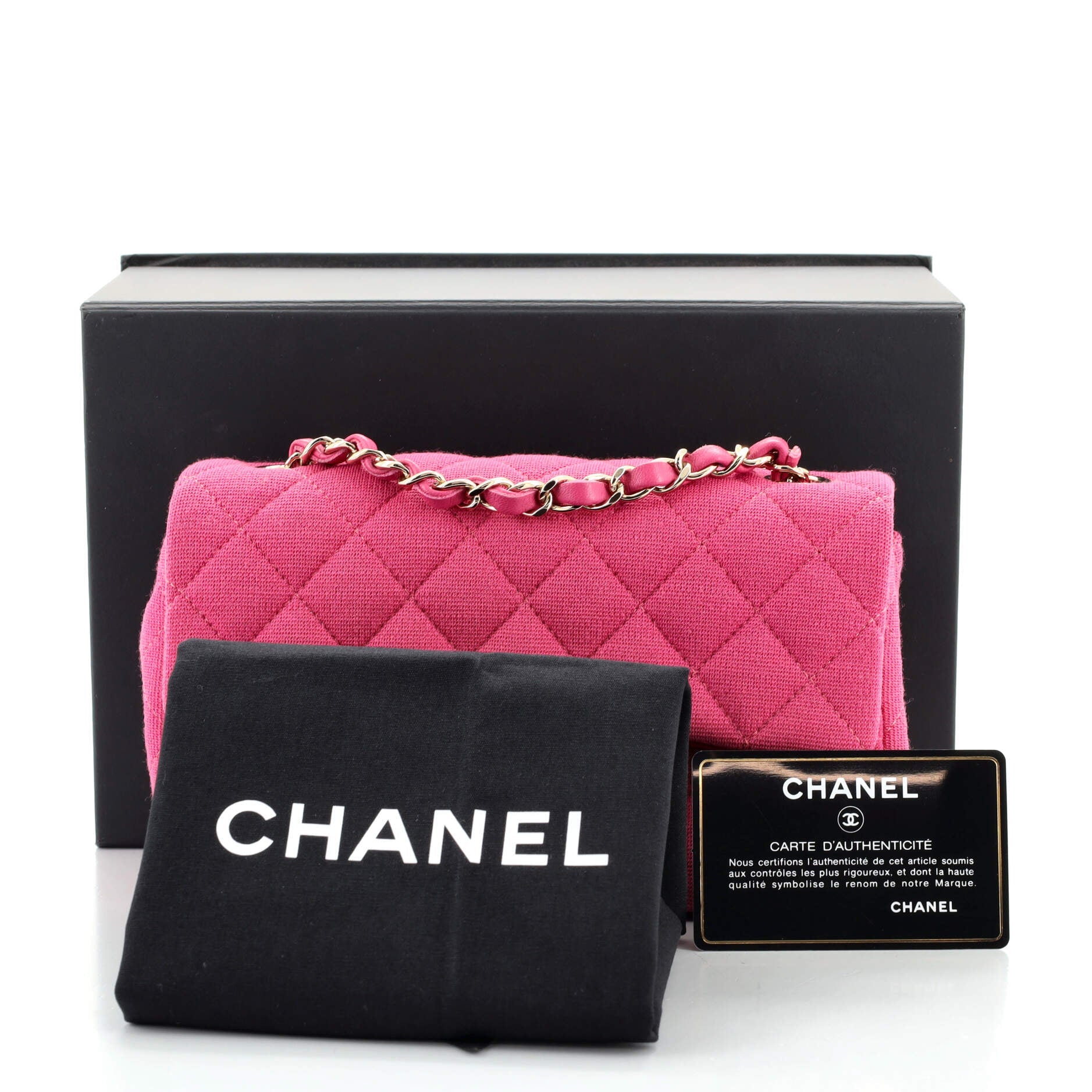 Classic Single Flap Bag Quilted Jersey Mini