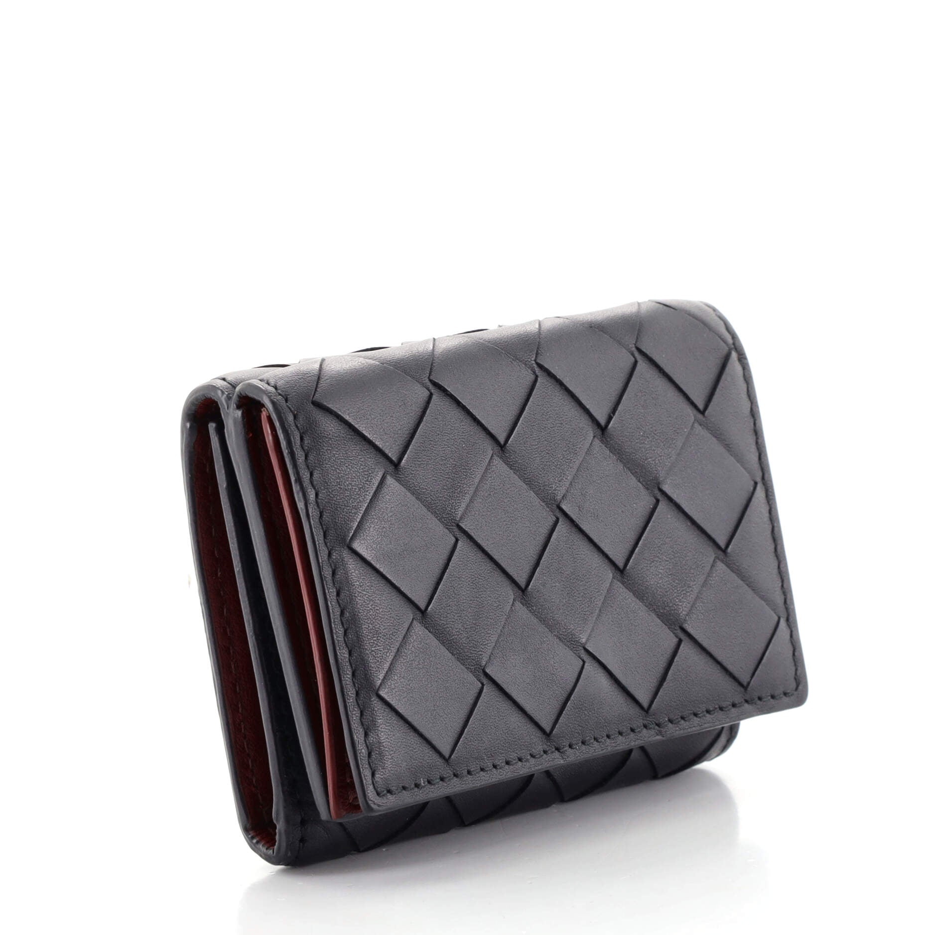 Trifold Wallet Intrecciato Nappa Mini