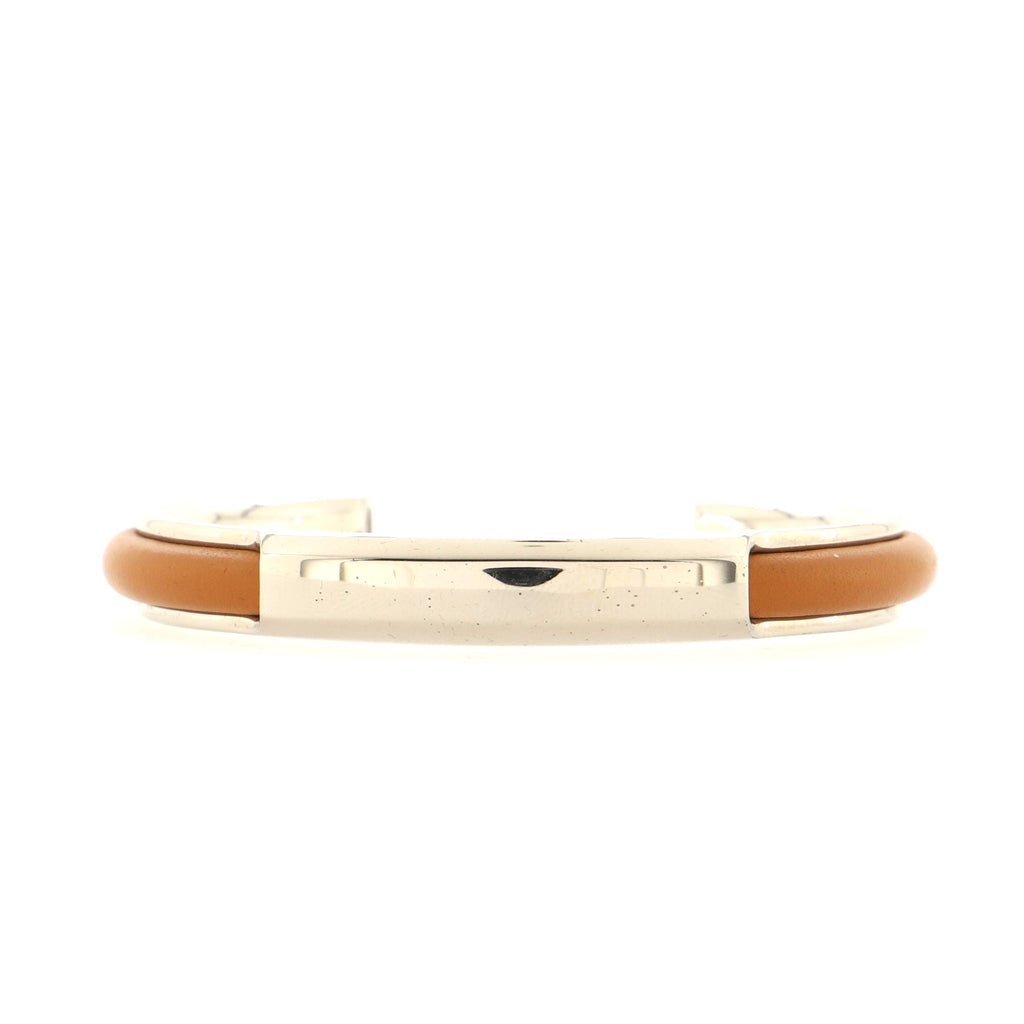 Paris Tokyo Cuff Bracelet Metal and Leather
