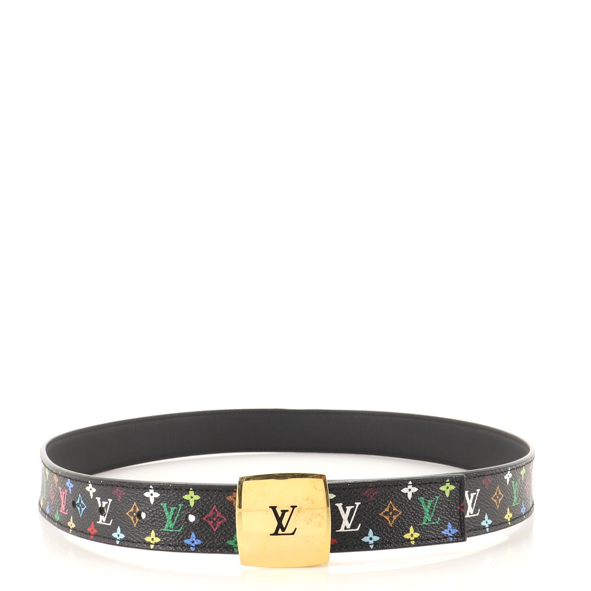 LV Cut Reversible Belt Monogram Multicolor and Leather Medium 85
