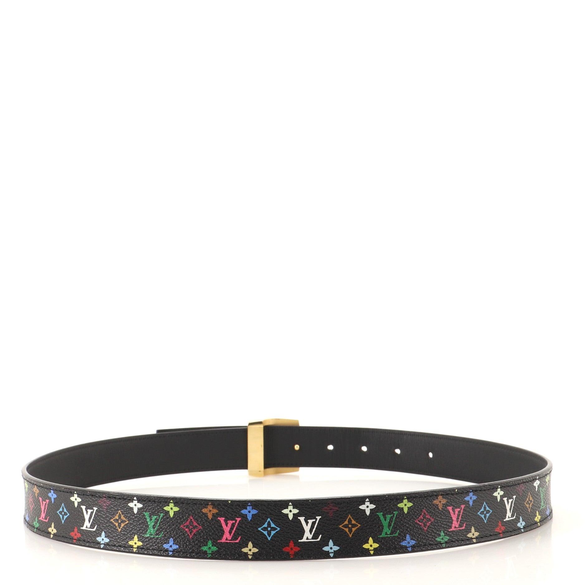 LV Cut Reversible Belt Monogram Multicolor and Leather Medium 85