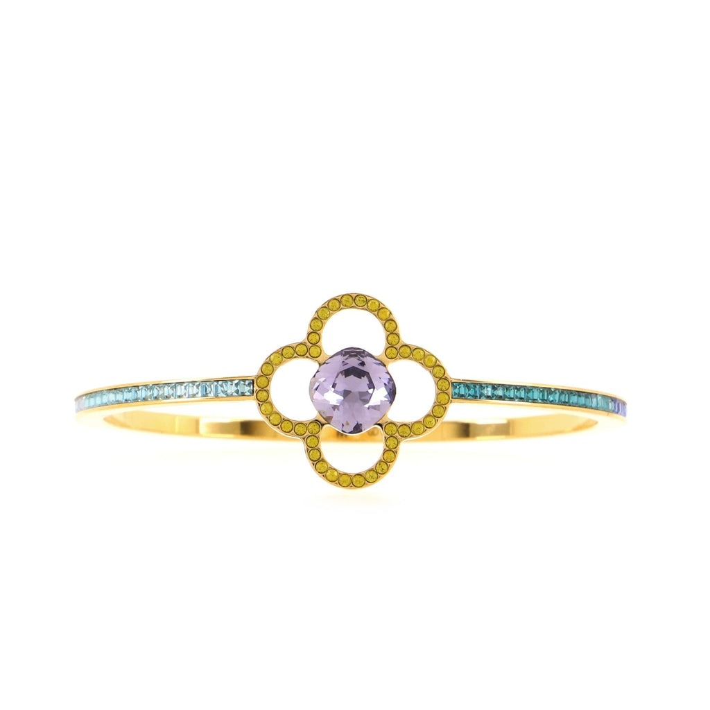 Eye Candy Fleur Ronde Bracelet Metal and Crystal