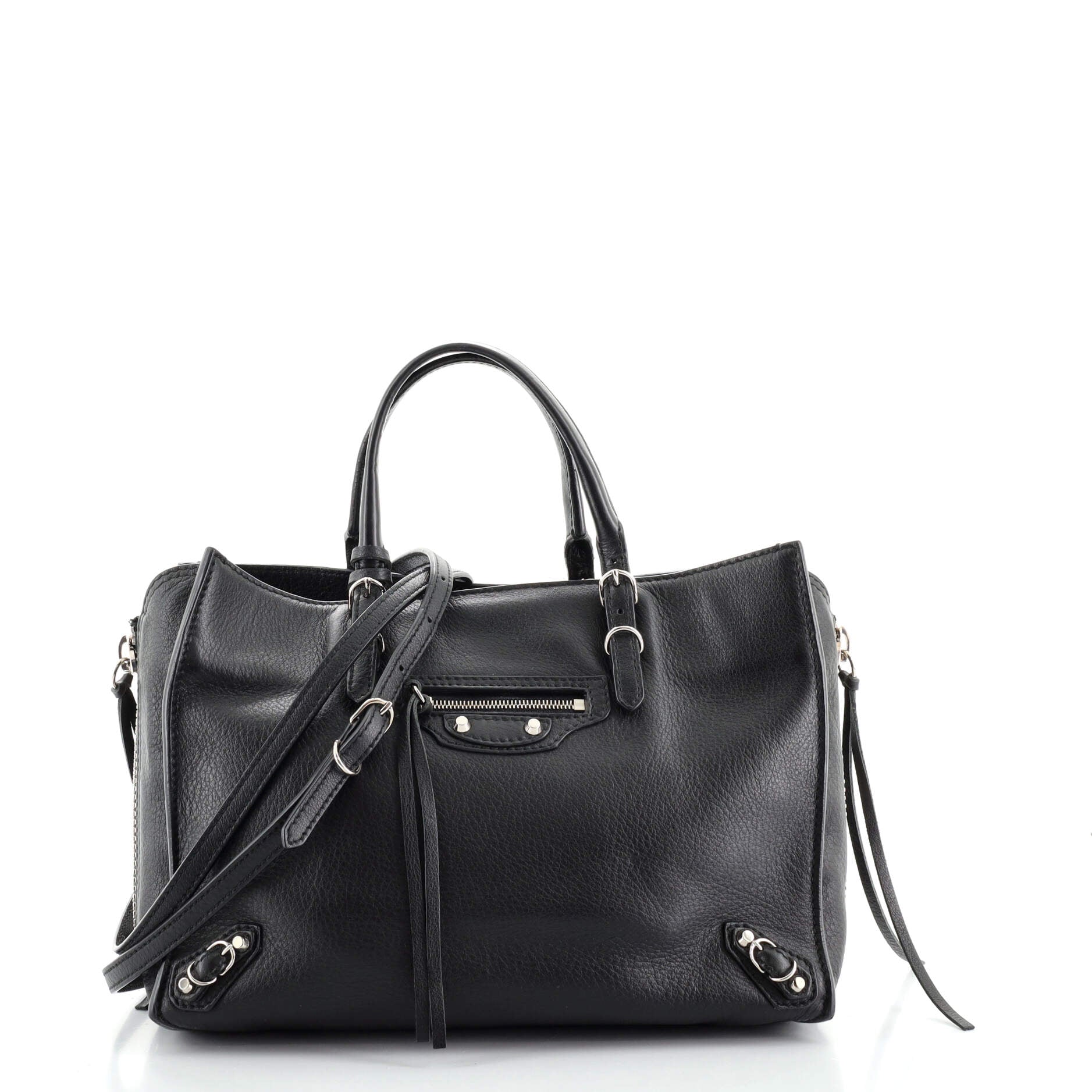 Papier A4 Zip Around Classic Studs Bag Leather Mini