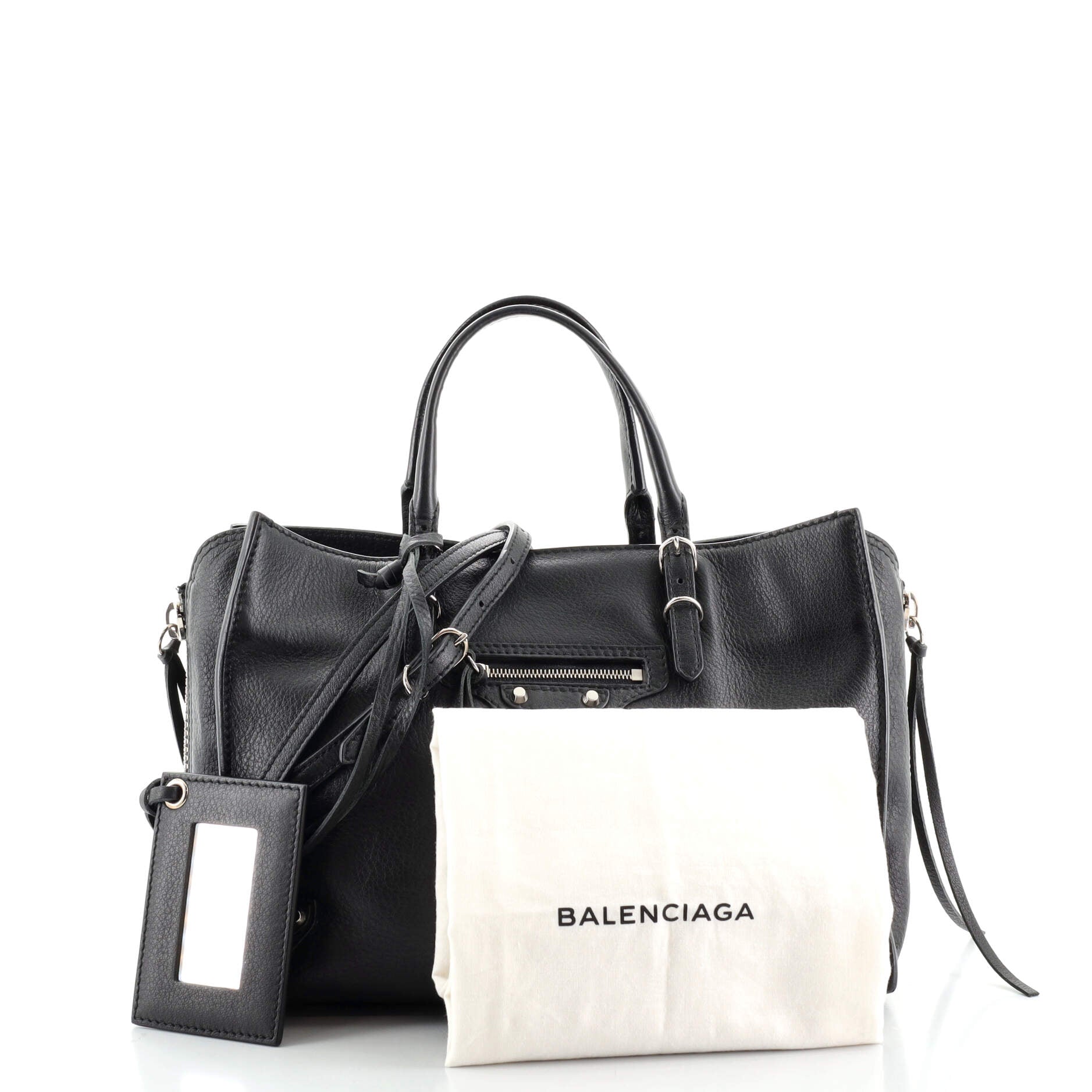 Papier A4 Zip Around Classic Studs Bag Leather Mini
