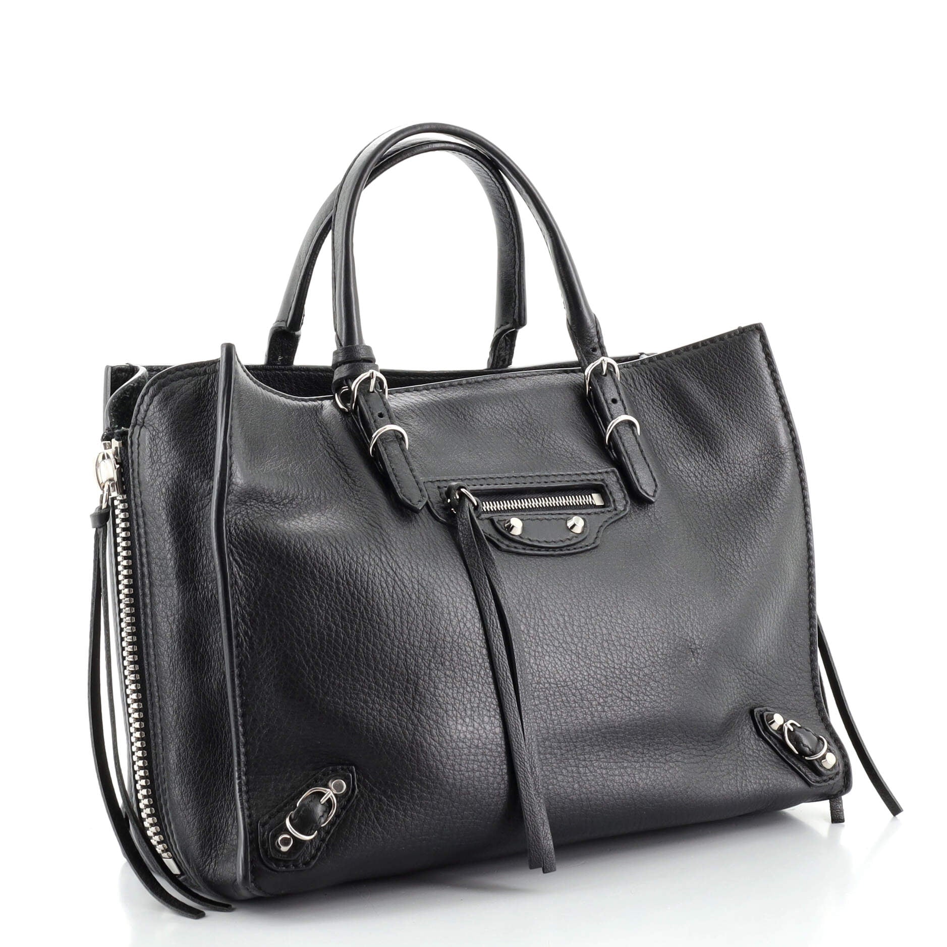 Papier A4 Zip Around Classic Studs Bag Leather Mini