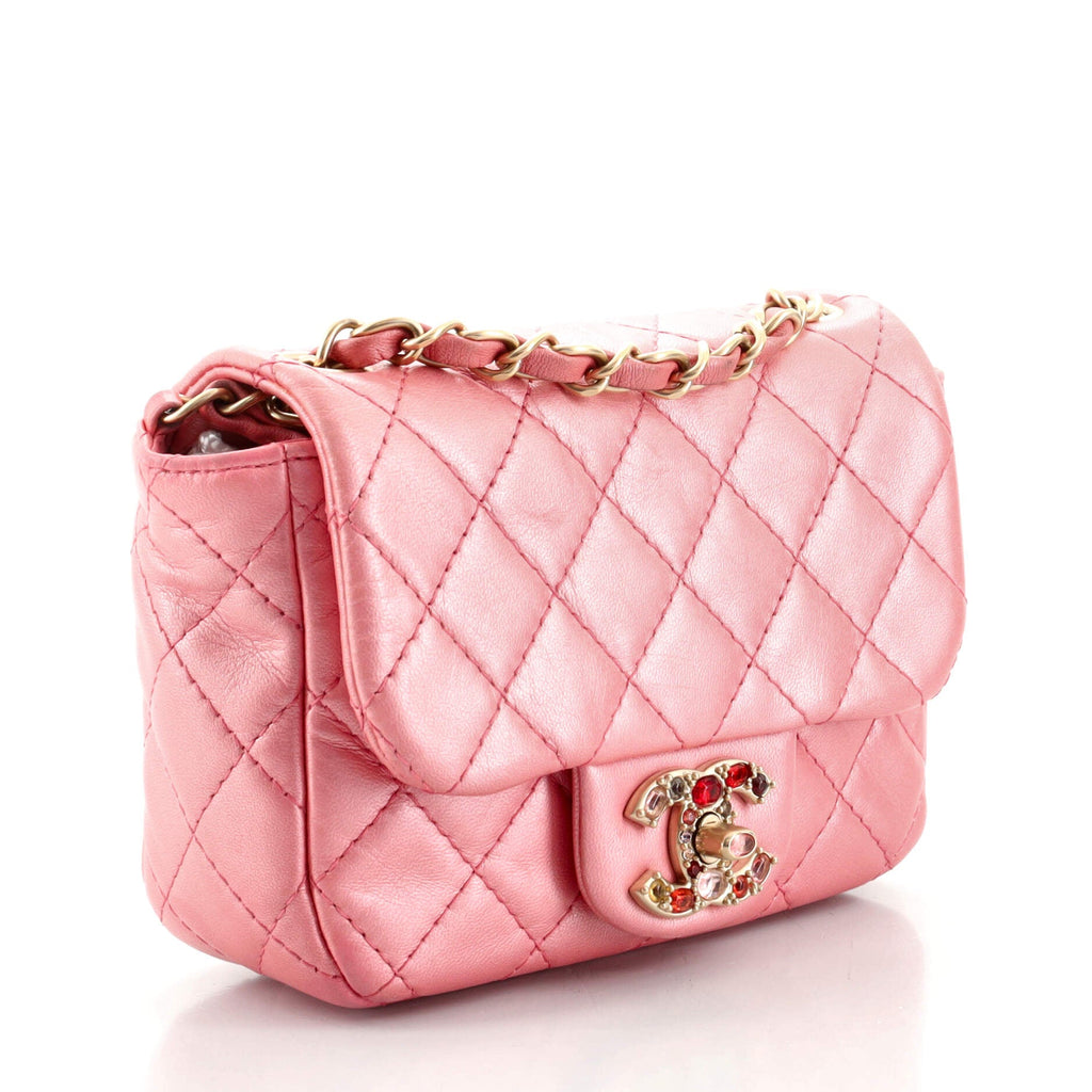 Precious Jewel Flap Bag Quilted Lambskin Mini