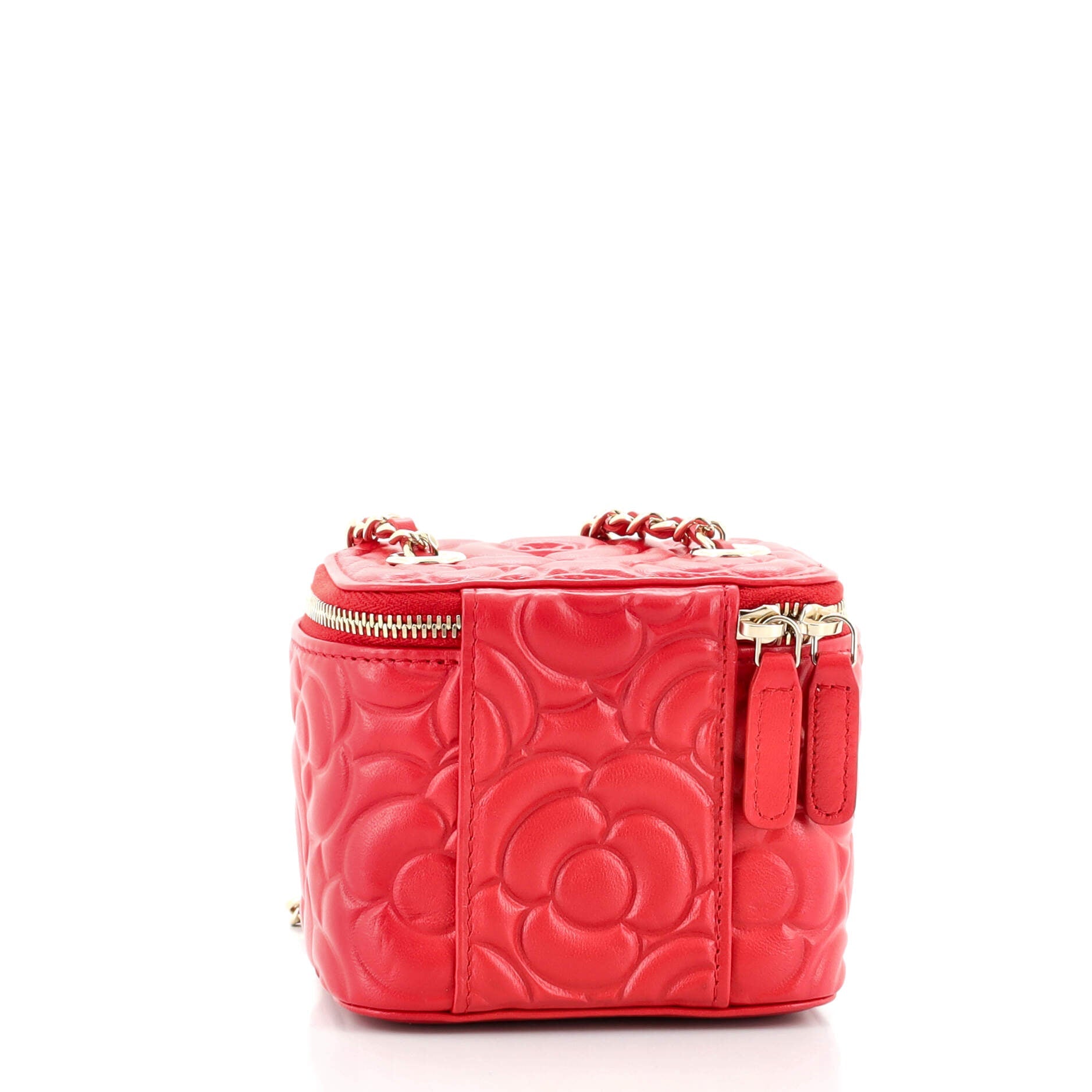 Classic Vanity Case with Chain Camellia Lambskin Mini