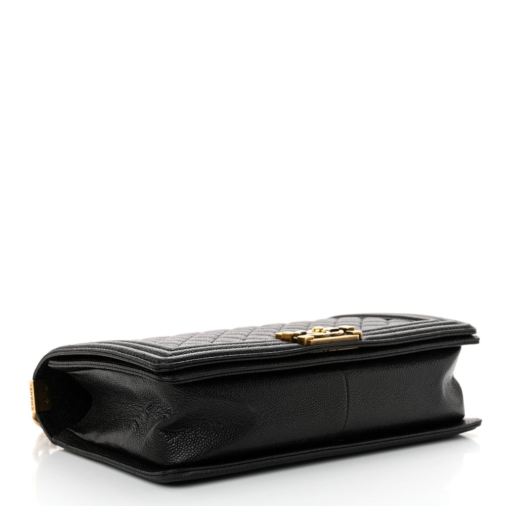 Caviar Quilted New Medium Boy Flap Black