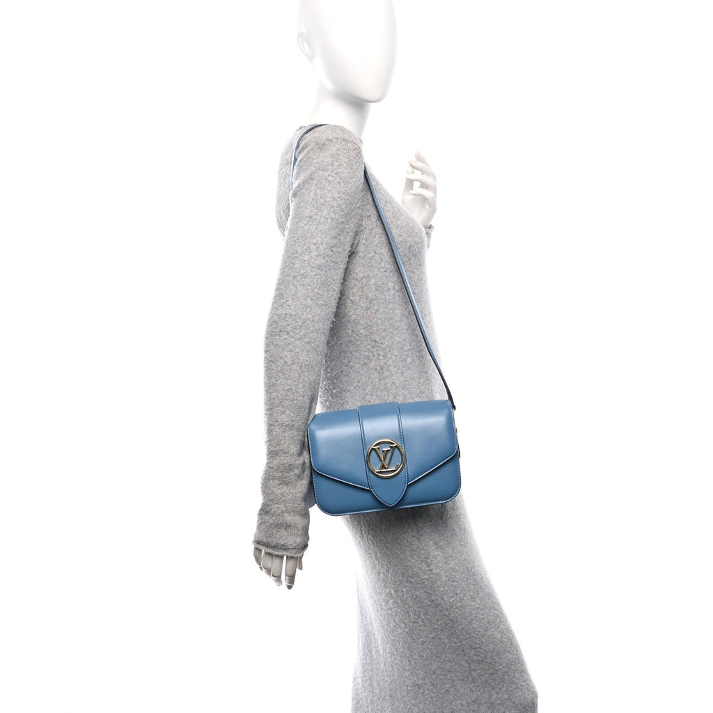 Smooth Calfskin LV Pont 9 Blue Orage