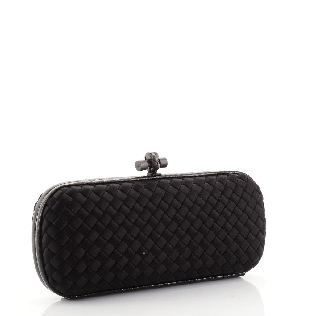 Box Knot Clutch Intrecciato Silk Faille Long