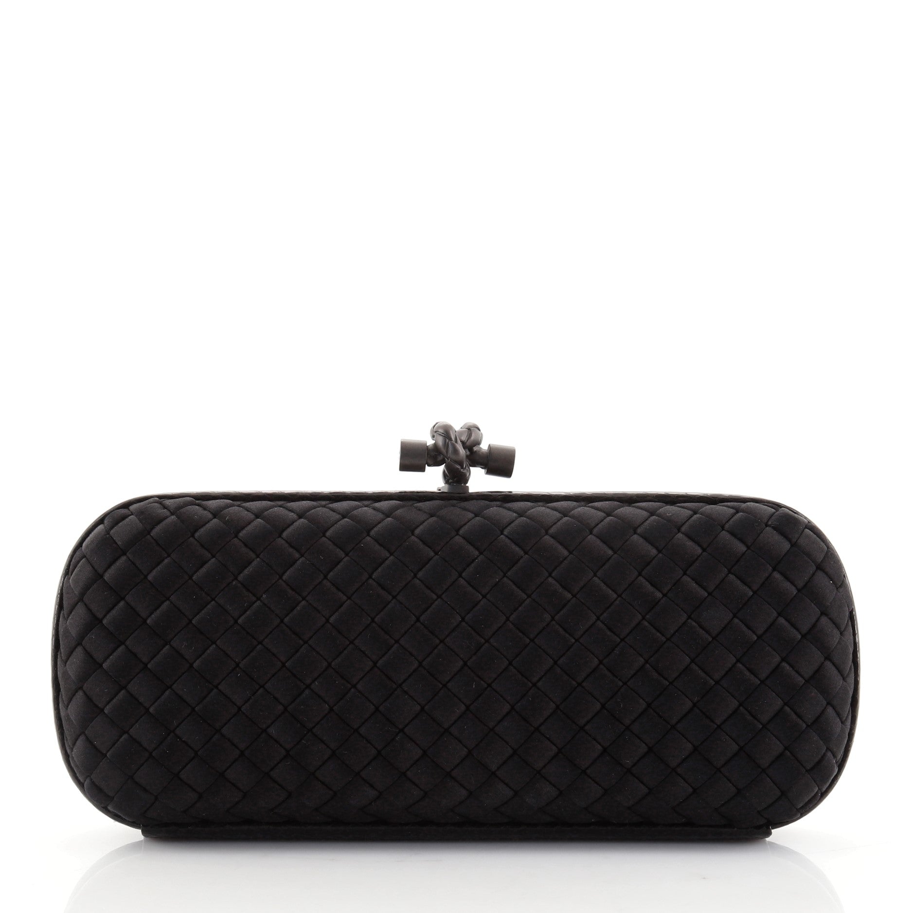 Box Knot Clutch Intrecciato Silk Faille Long