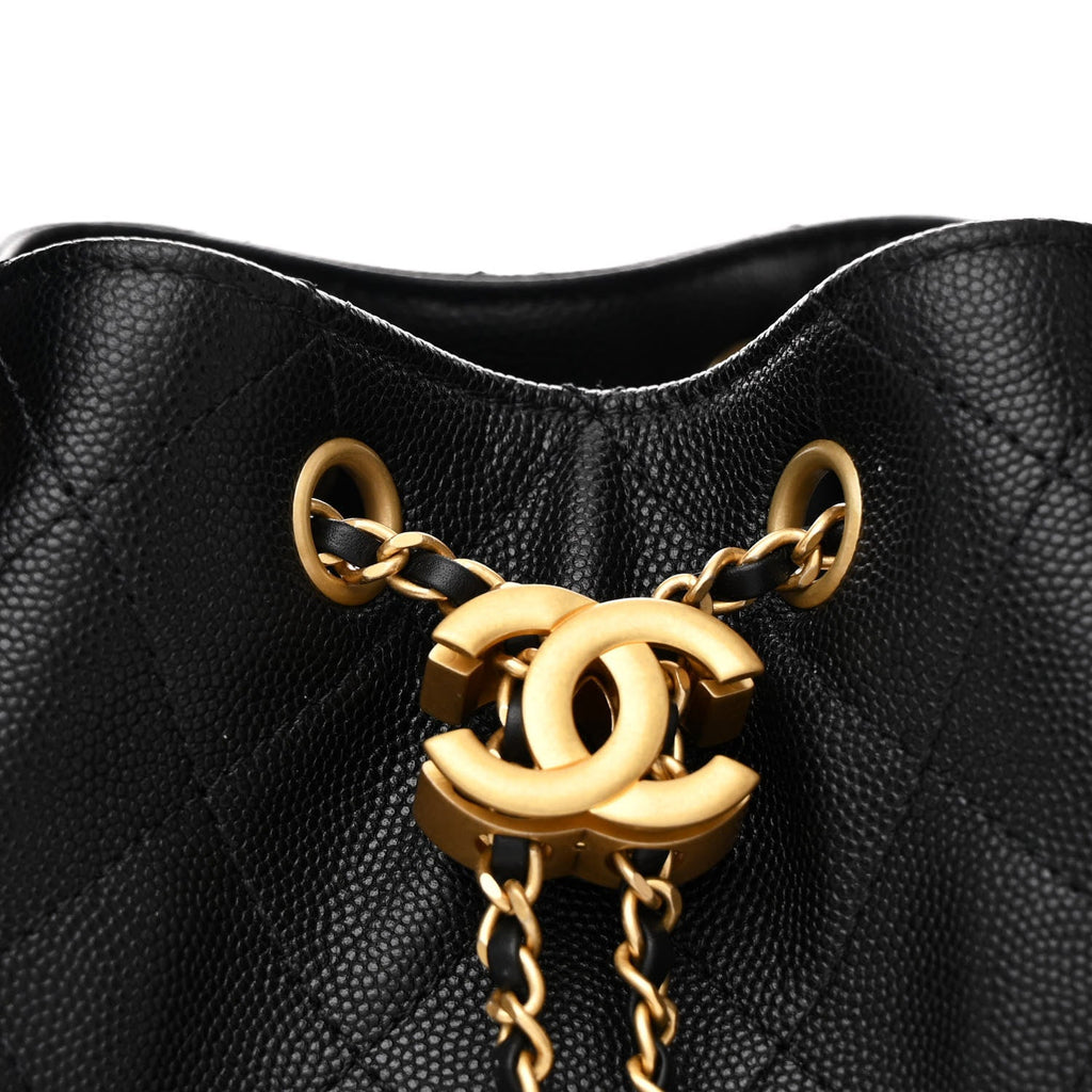 Caviar Quilted Small Chanel 25 Handbag Black