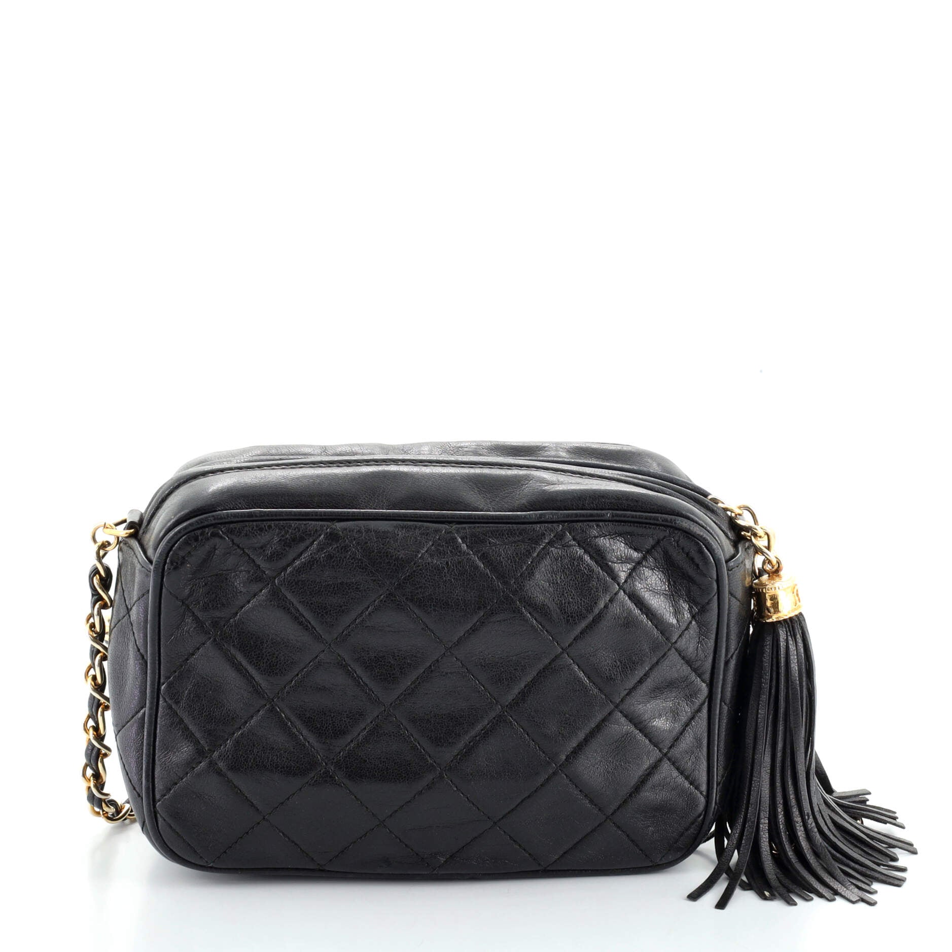 Vintage Diamond CC Camera Bag Quilted Leather Mini
