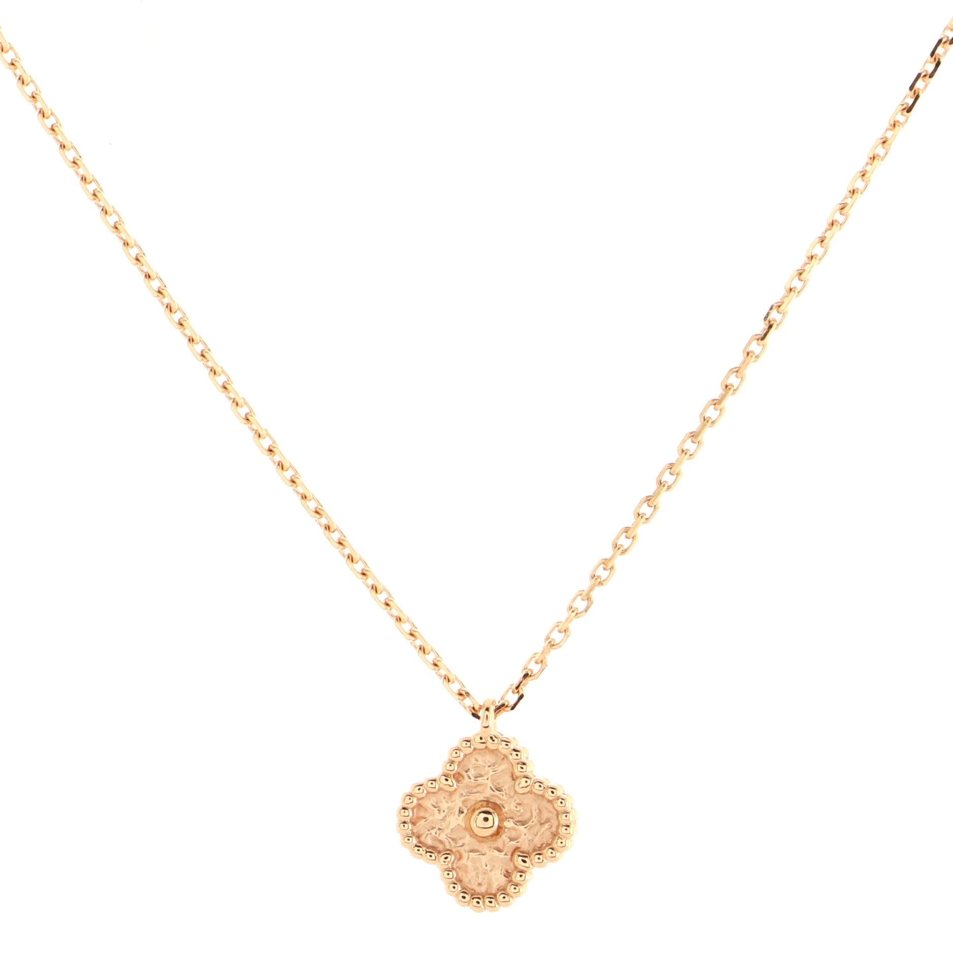 Sweet Alhambra Pendant Necklace 18K Rose Gold