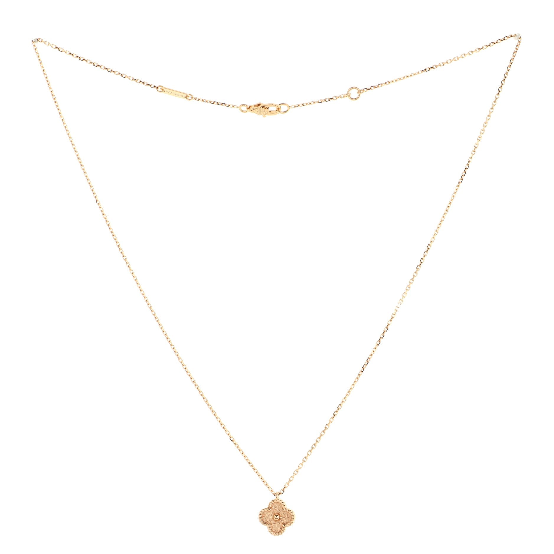 Sweet Alhambra Pendant Necklace 18K Rose Gold
