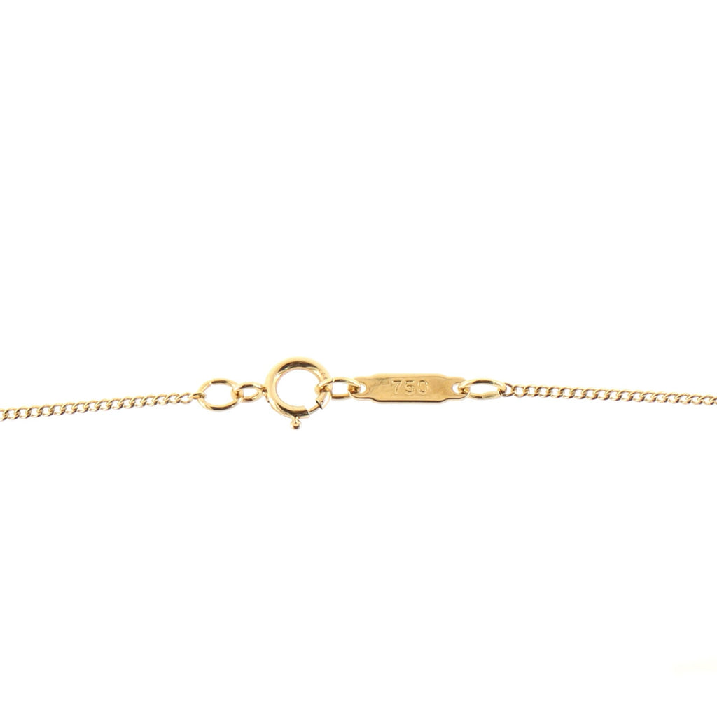 Leaf Heart Pendant Necklace 18K Yellow Gold