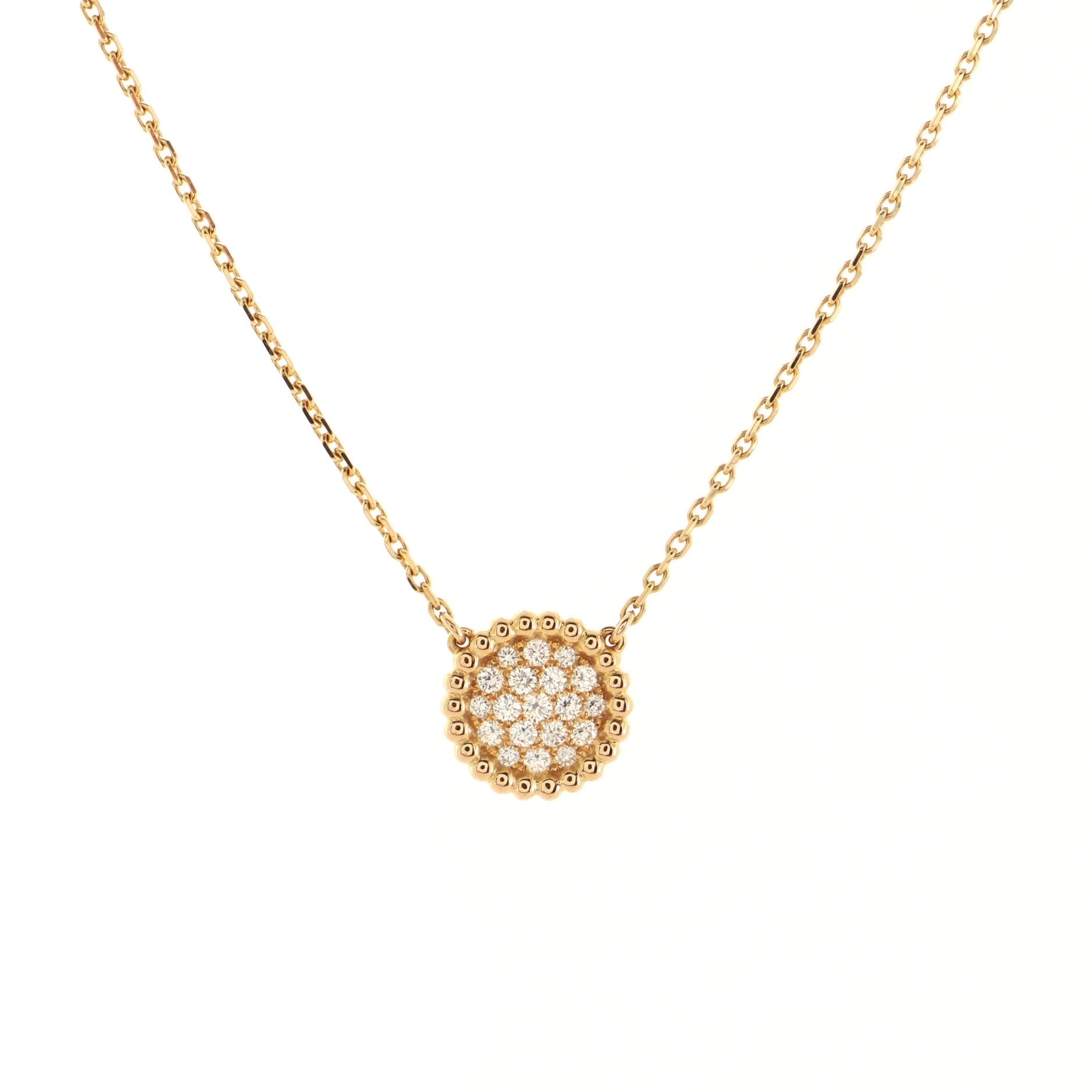 Perlee Pendant Necklace 18K Rose Gold and Diamonds