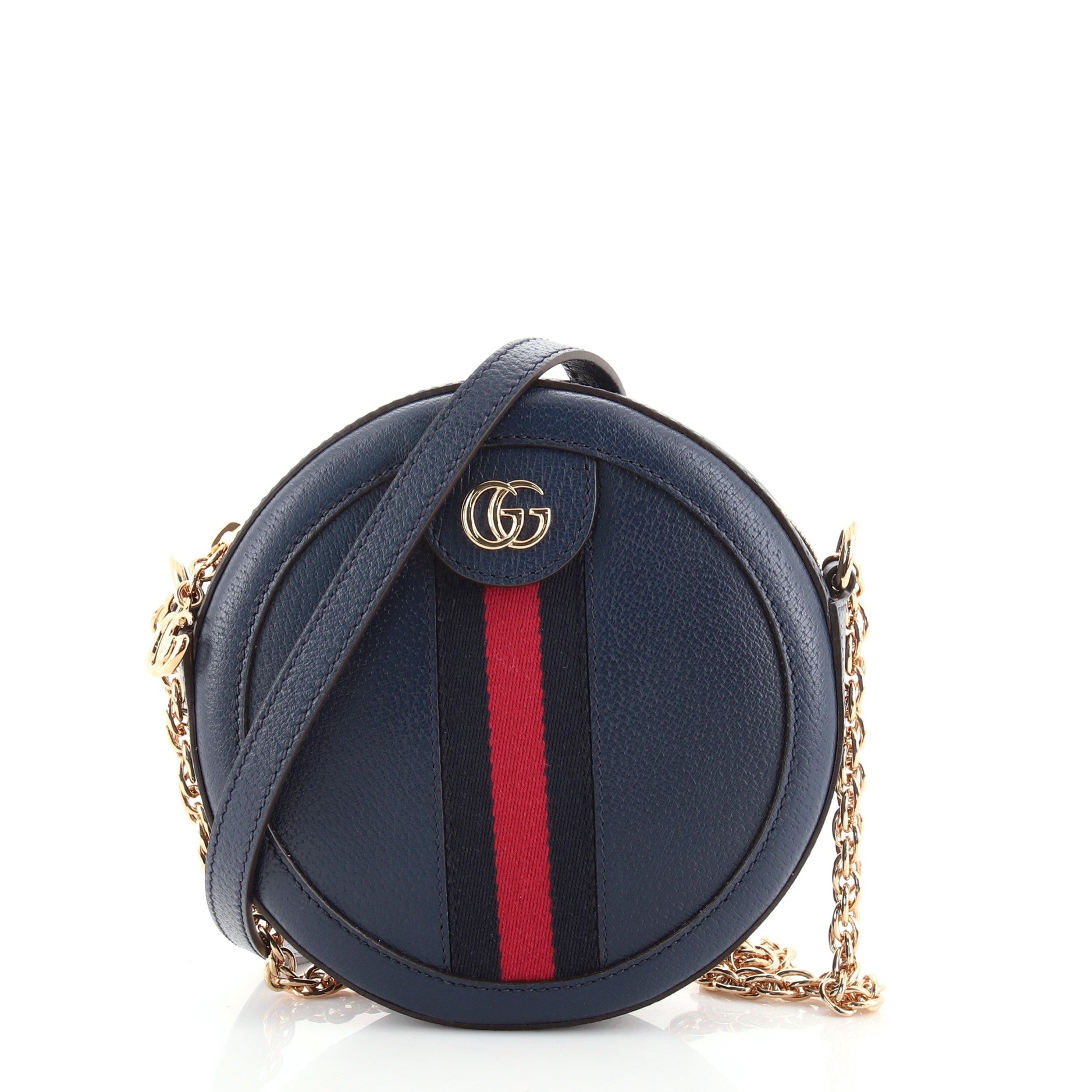 Ophidia Round Shoulder Bag Leather Mini