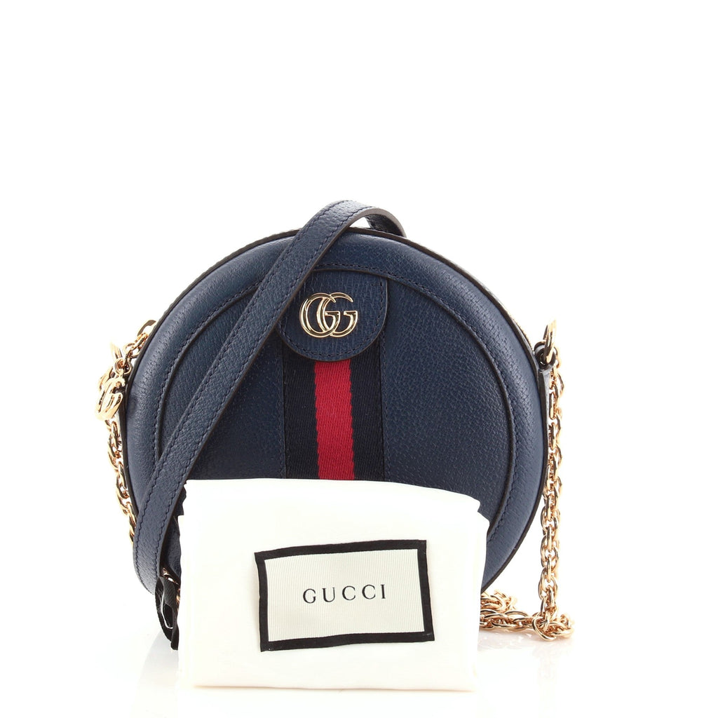 Ophidia Round Shoulder Bag Leather Mini
