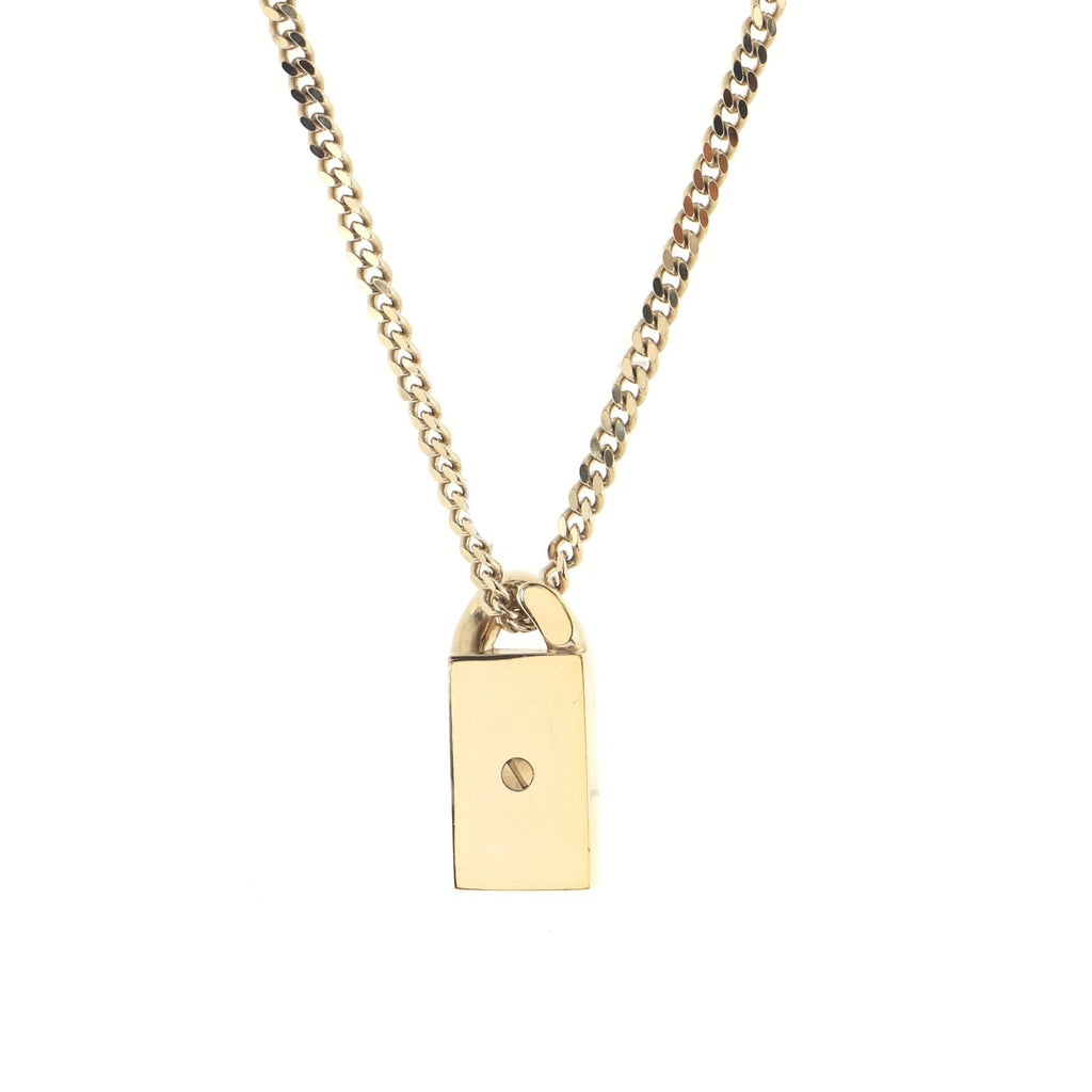 CC Dog Tag Pendant Necklace Metal with Crystals