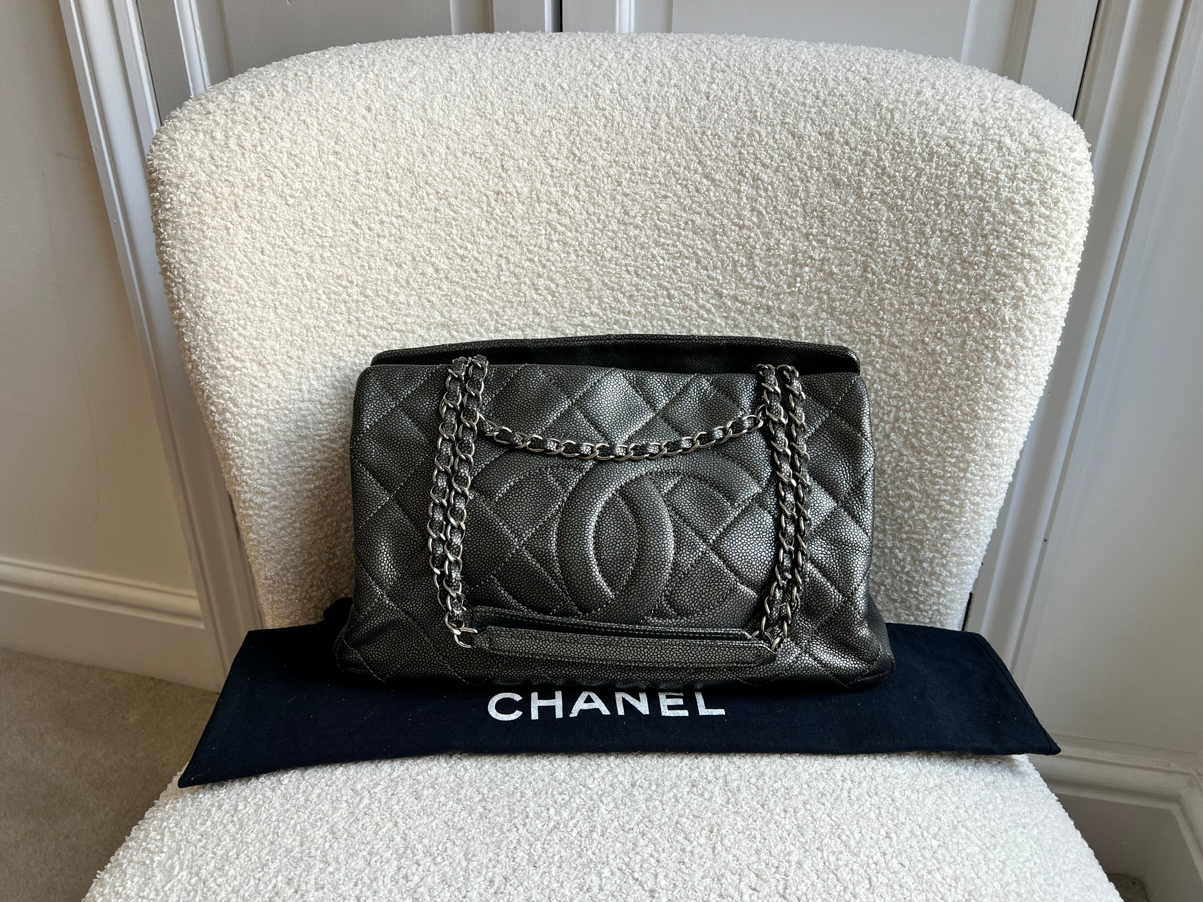 Chanel Bronze Caviar Tote Shoulder Bag