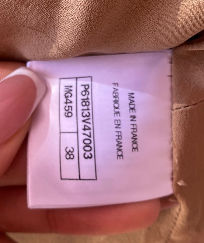 Chanel 2019 Gold Tweed Scarab Jacket - 38