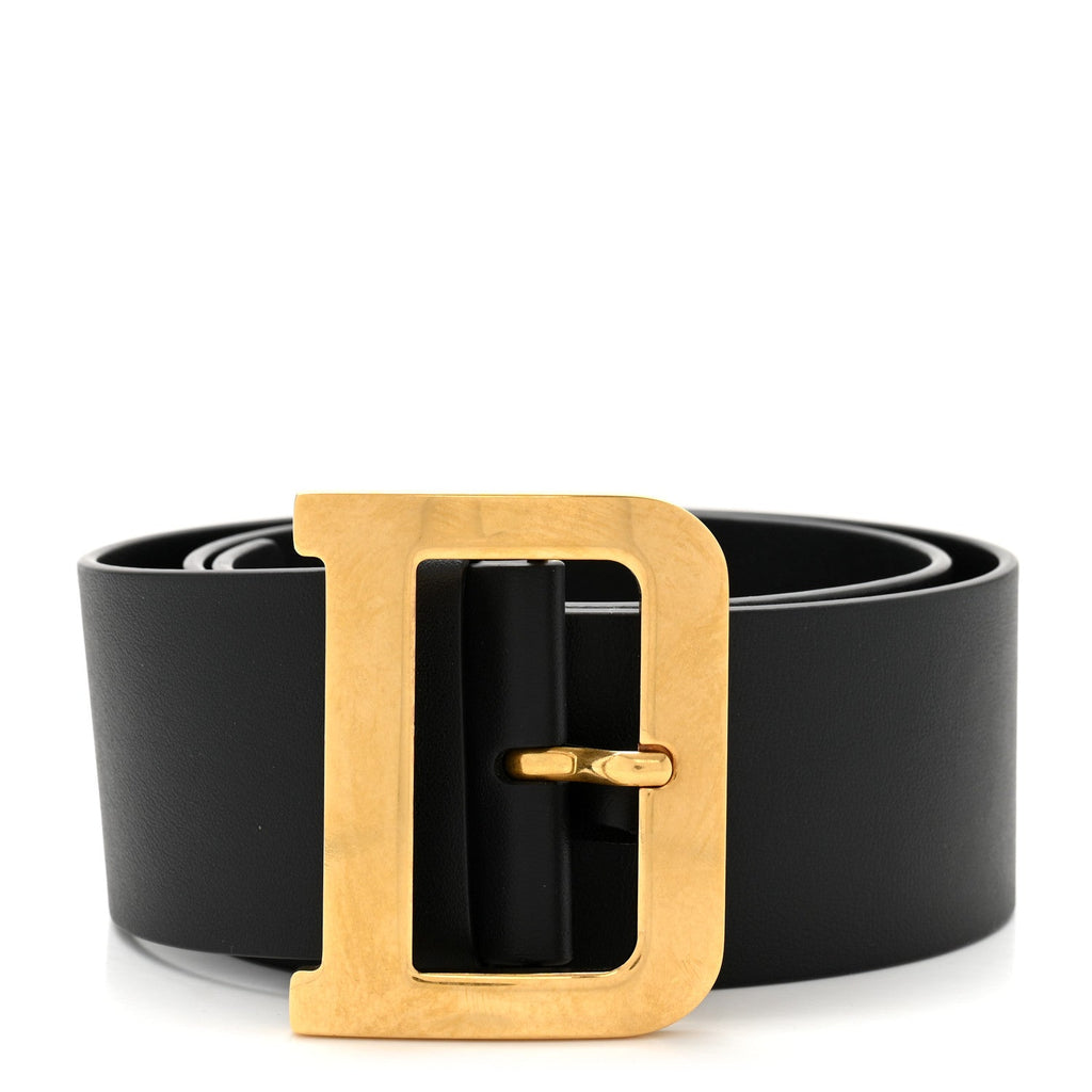 Calfskin Diorquake Belt 75 Black