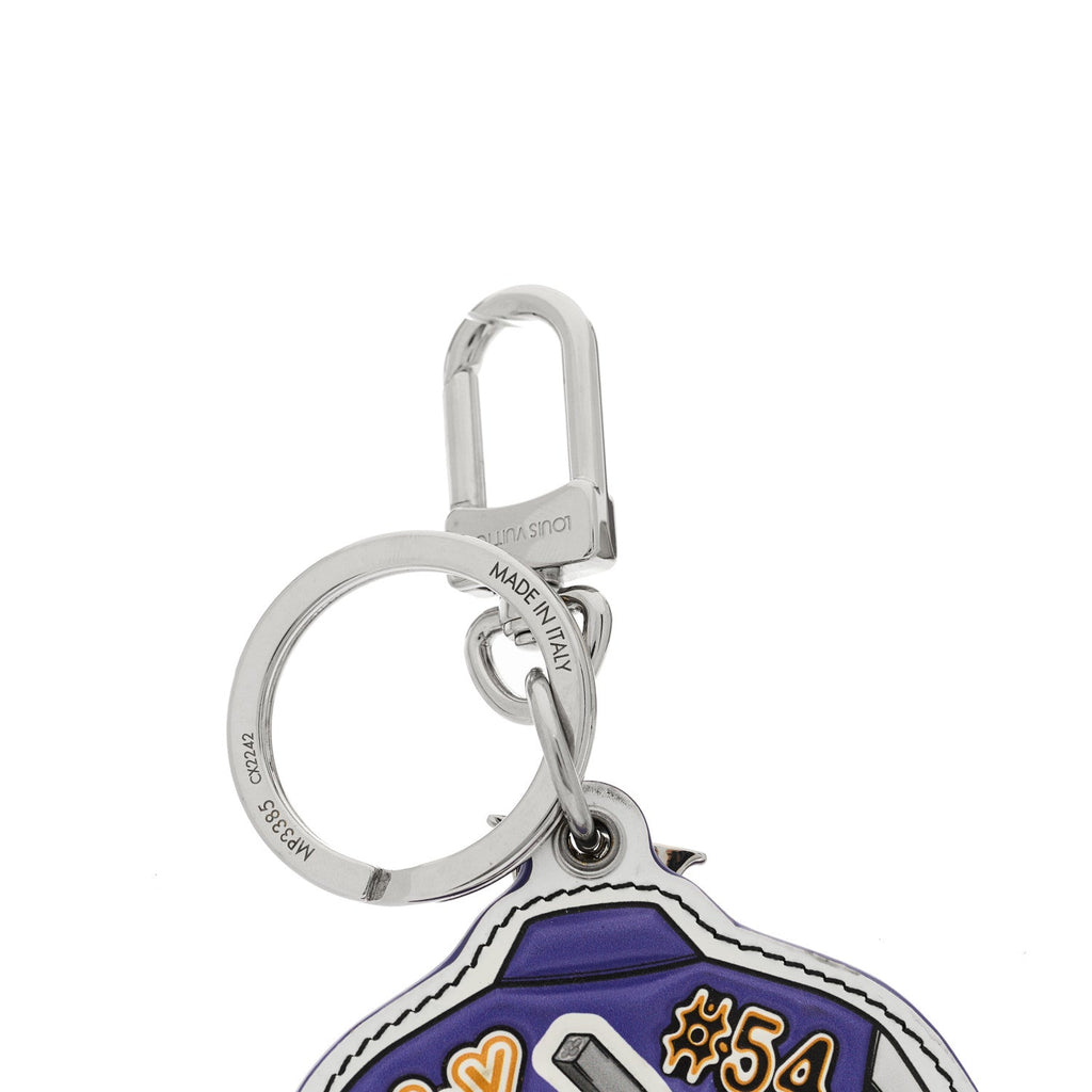 Calfskin LV Varsity Jacket Illustre Bag Charm Key Holder Multicolor