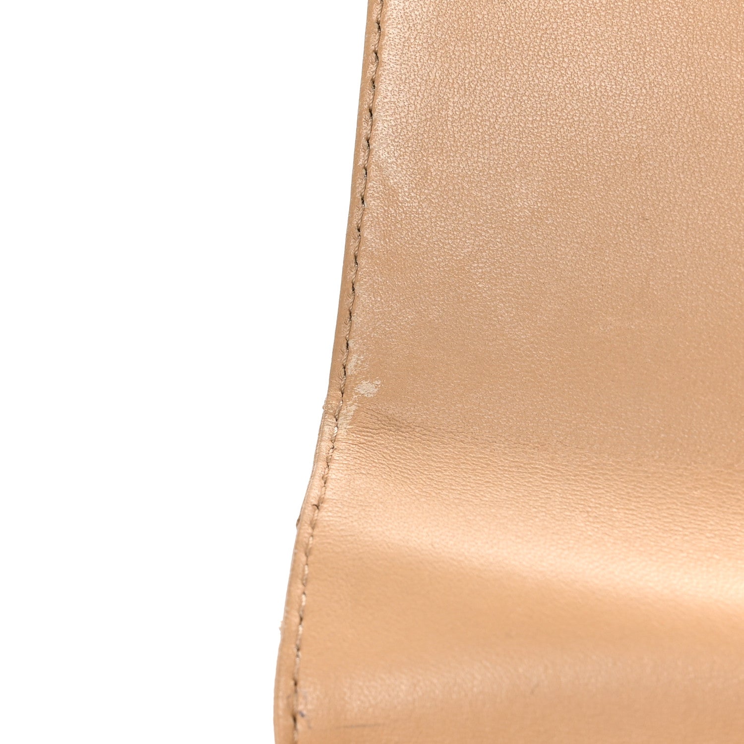 Caviar Stitched Shoulder Flap Bag Beige