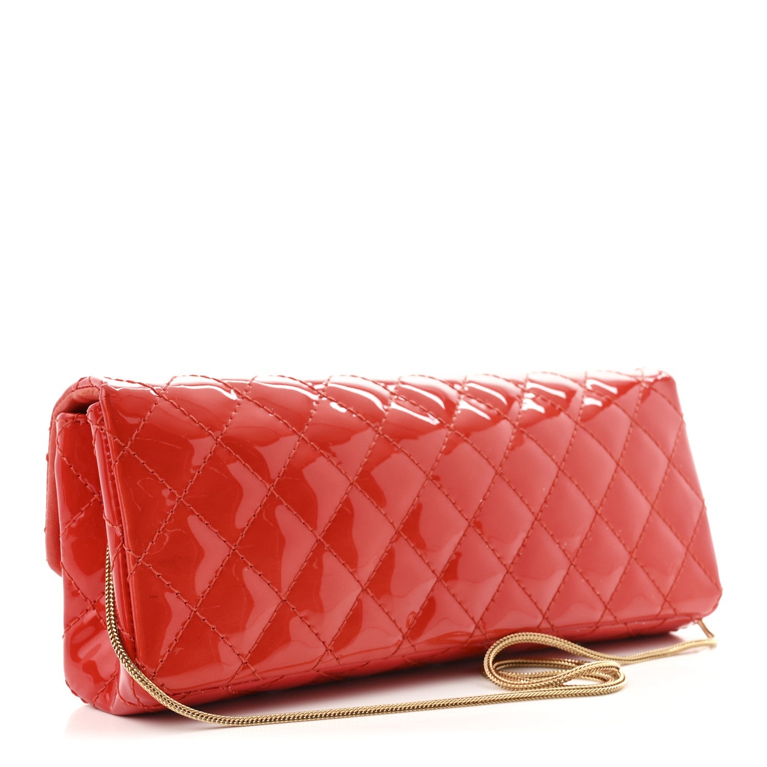 Patent Quilted 2.55 Reissue East West Clutch Red