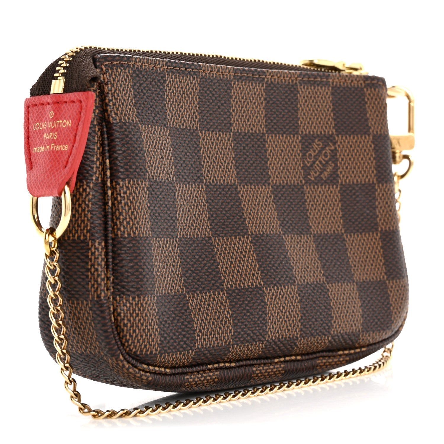 Damier Ebene 2019 Christmas Animation Mini Pochette Accessories Red