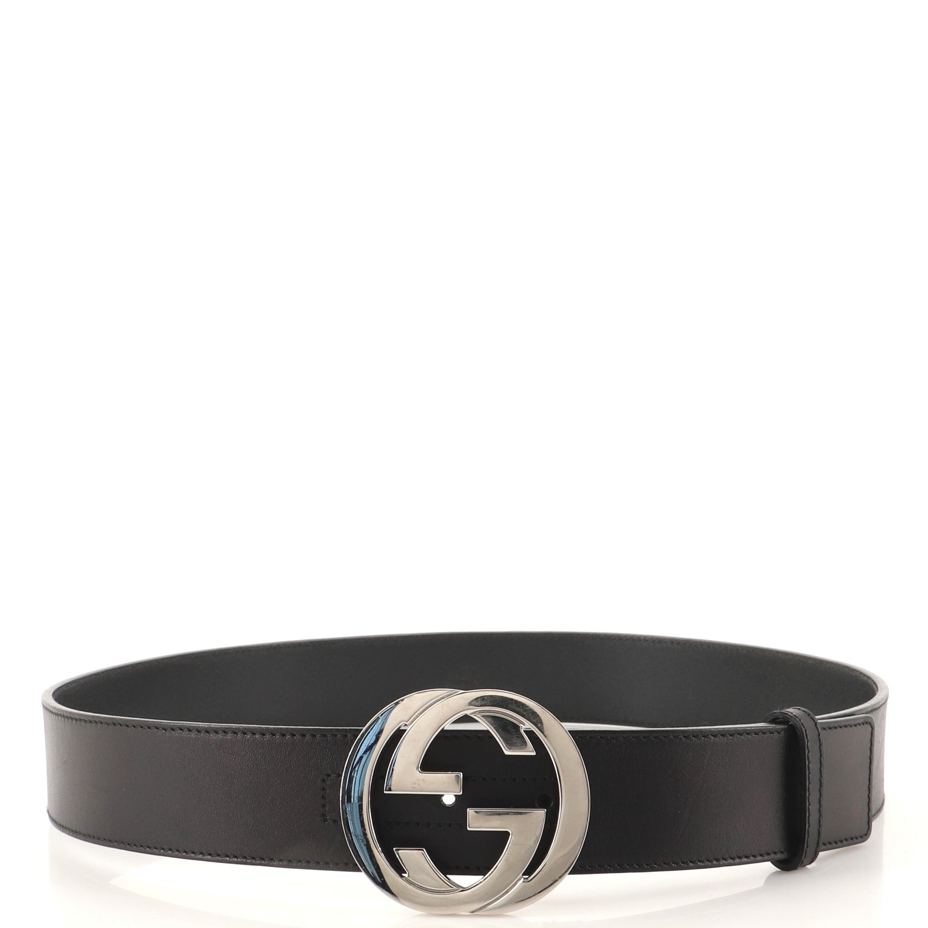 Interlocking G Belt Leather Medium 90