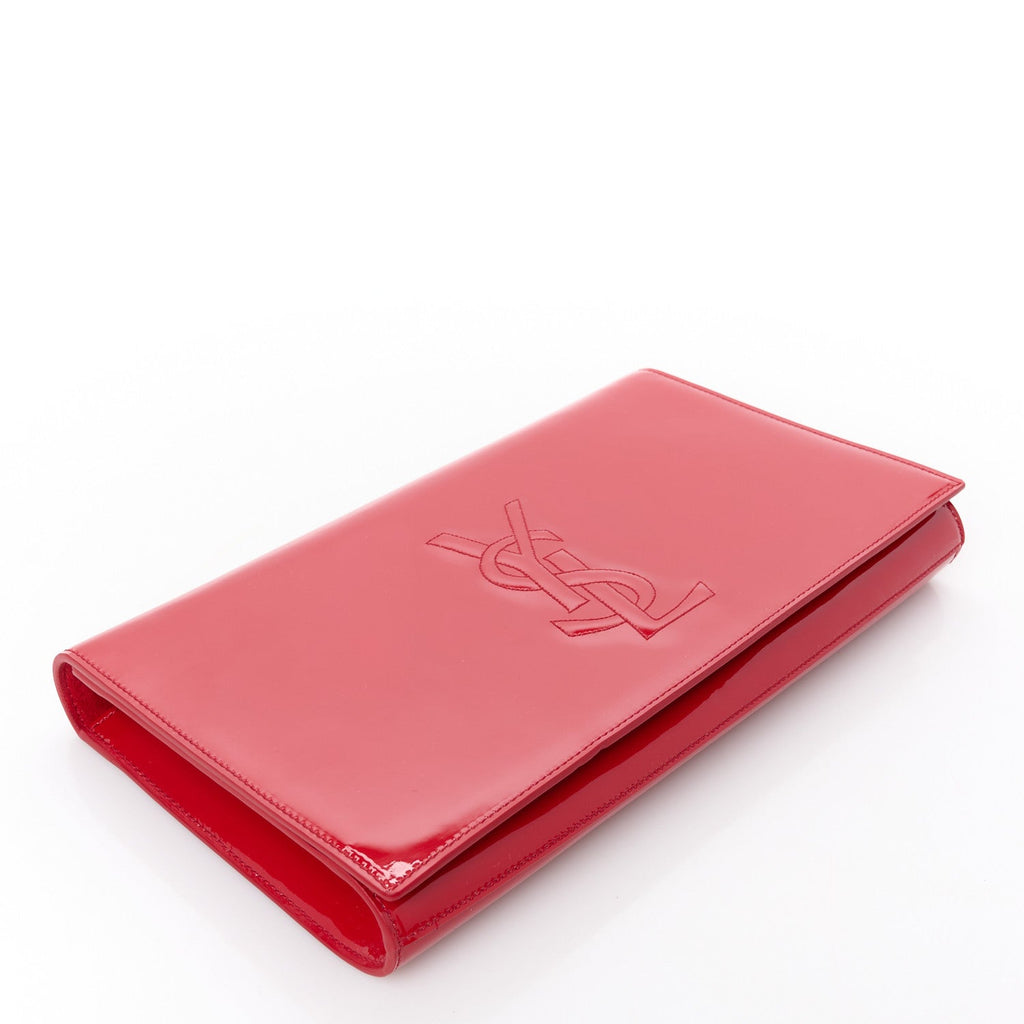 Patent Monogram Large Belle De Jour Clutch Red