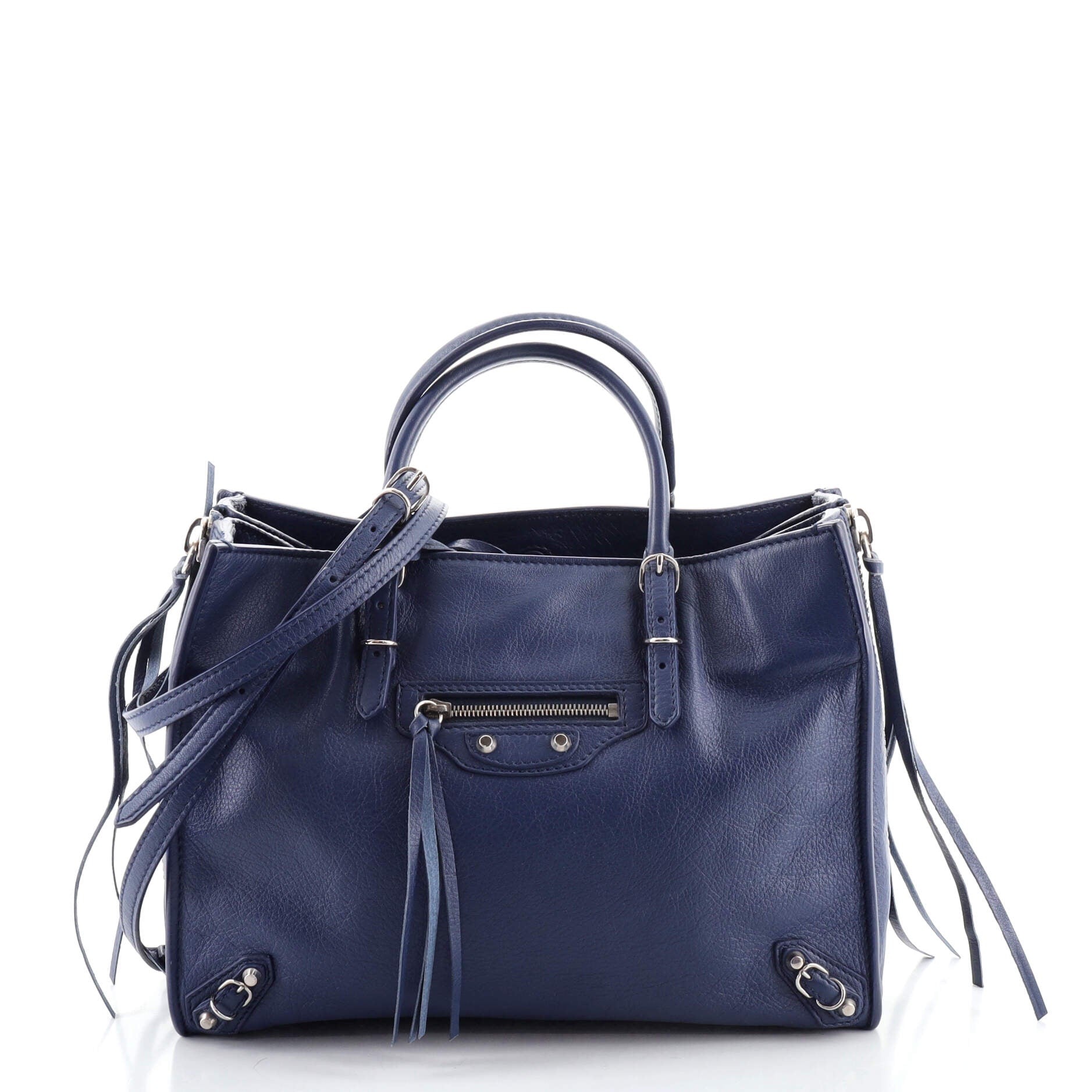 Papier A4 Zip Around Classic Studs Bag Leather Mini