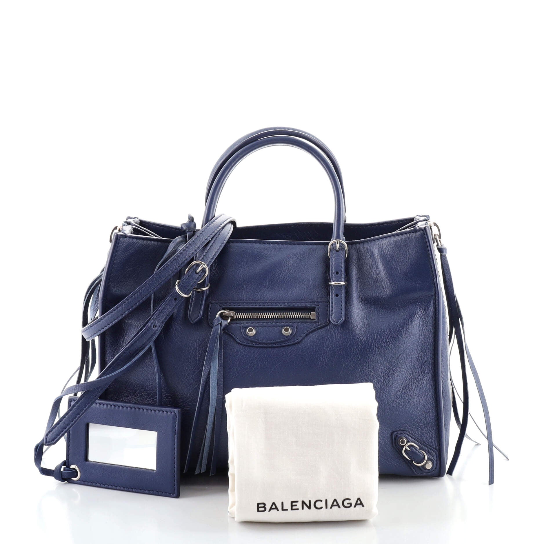 Papier A4 Zip Around Classic Studs Bag Leather Mini